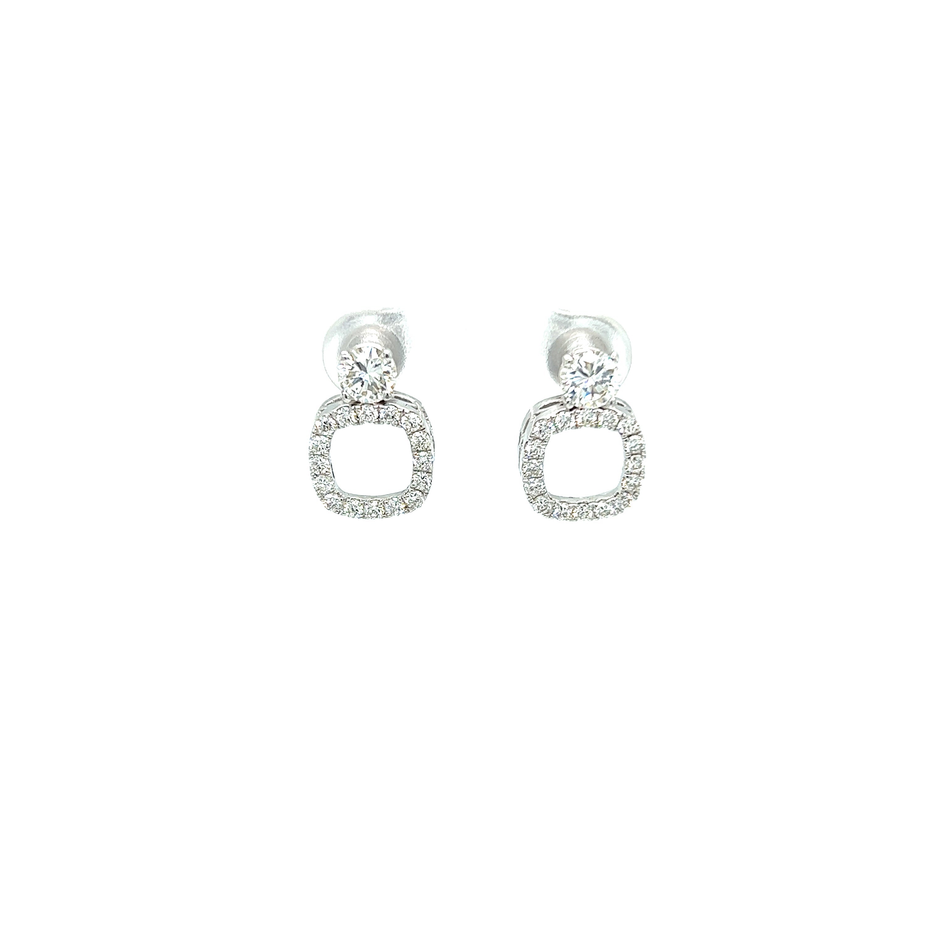 White Gold 14k Diamond Earrings | I&I Diamonds in Coconut Creek, FL