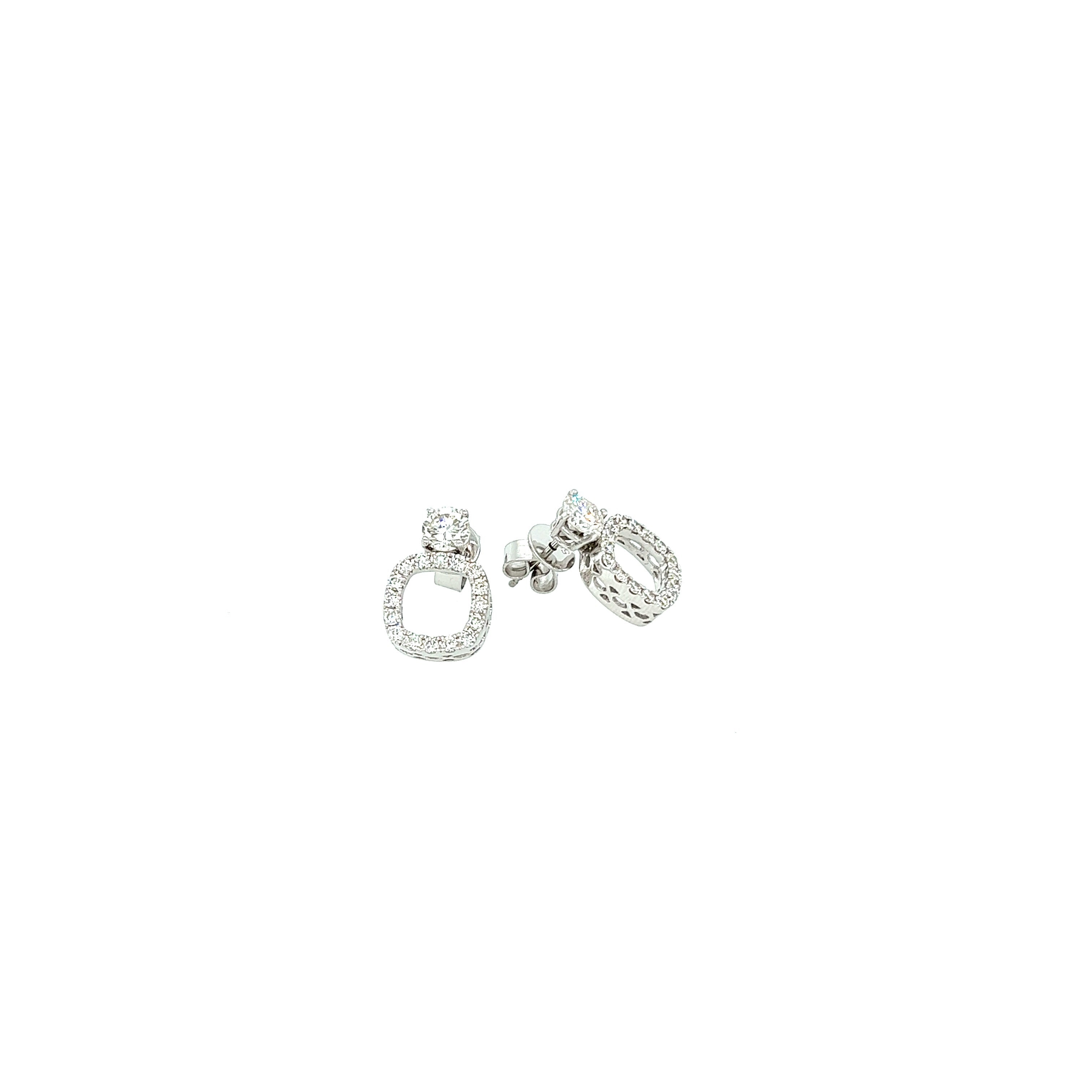 White Gold 14k Diamond Earrings | I&I Diamonds in Coconut Creek, FL