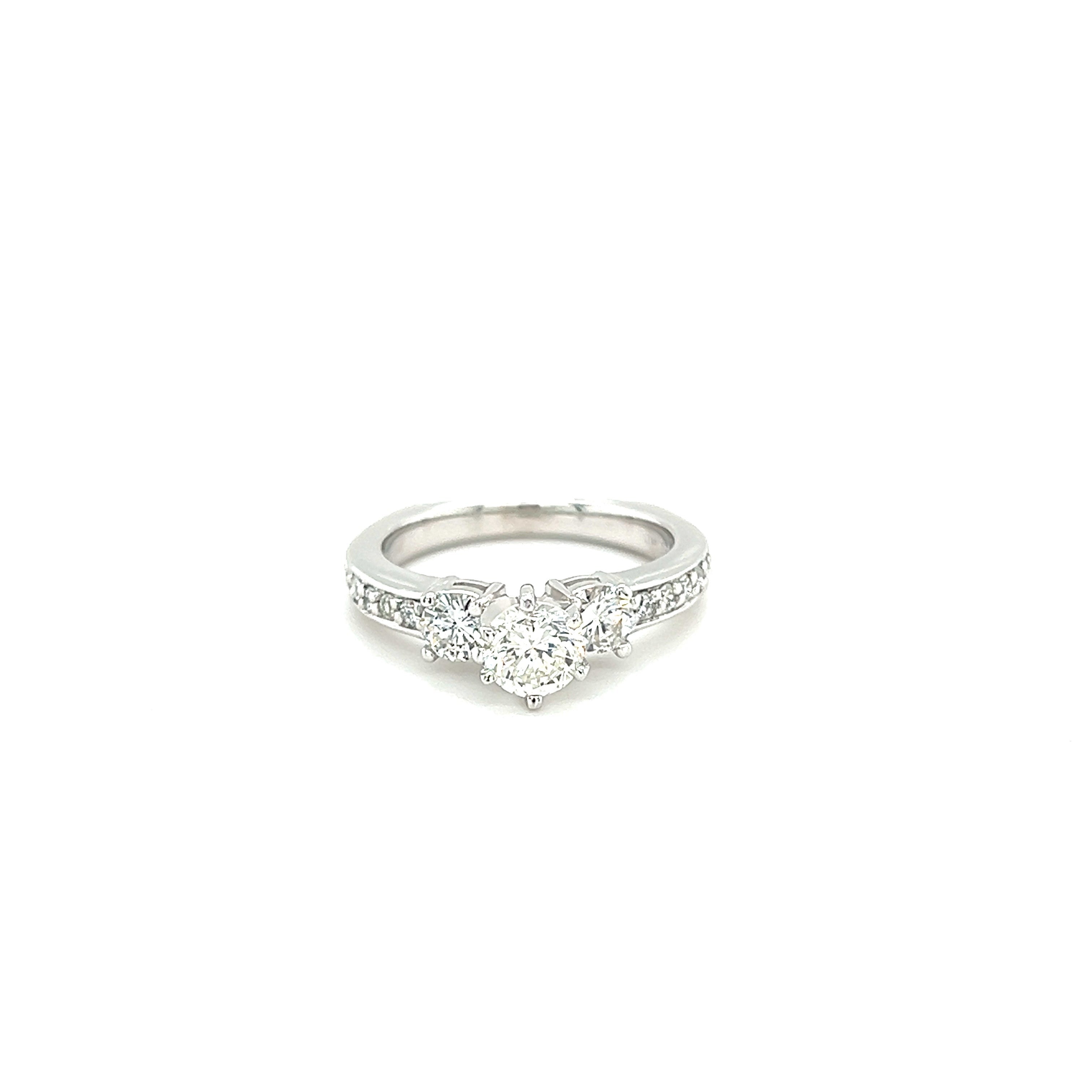 White Gold 14k Round Diamond 0.50 ctw Engagement Ring | I&I Diamonds in Coconut Creek, FL