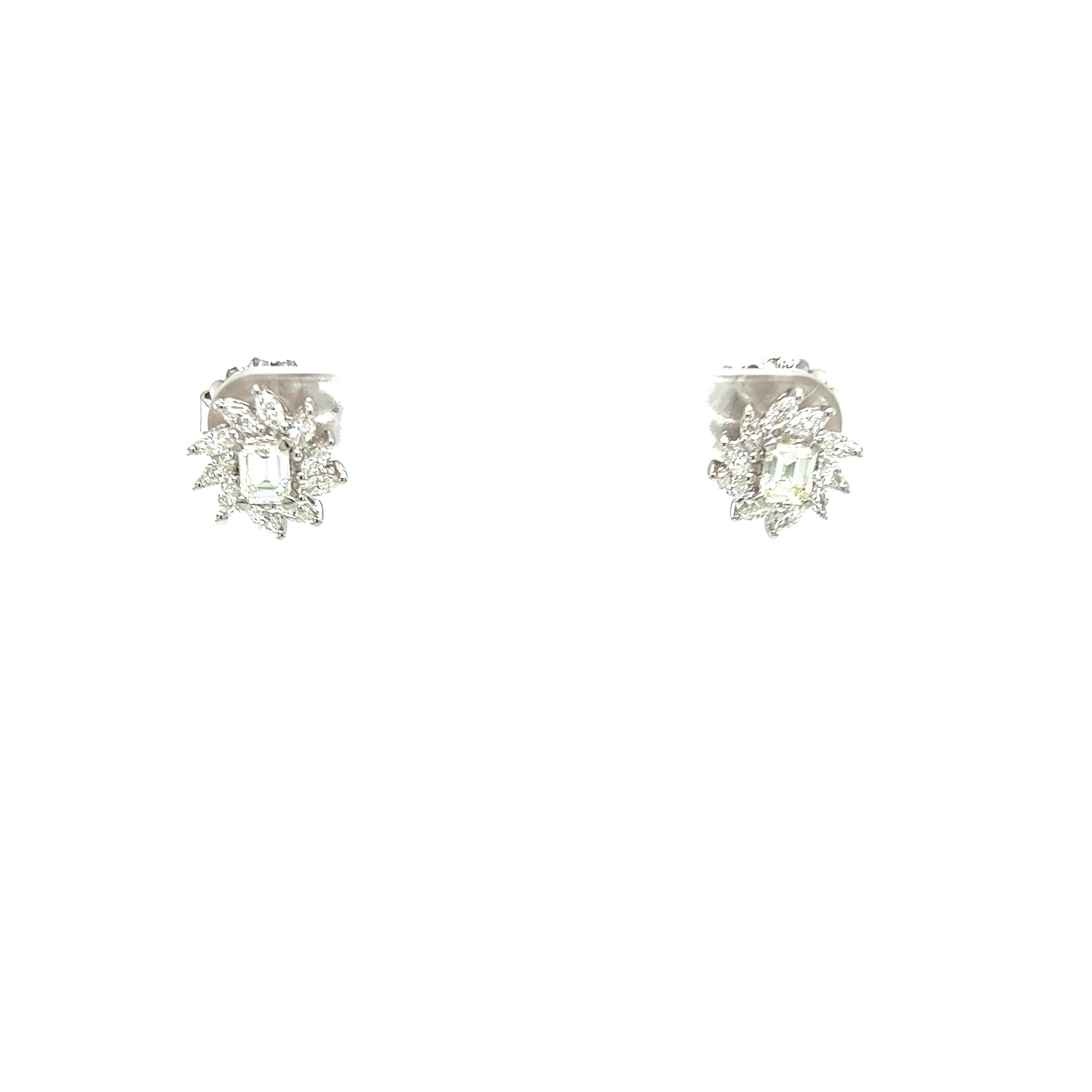 Diamond 2 ctw White Gold 18k Studs | I&I Diamonds in Coconut Creek, FL