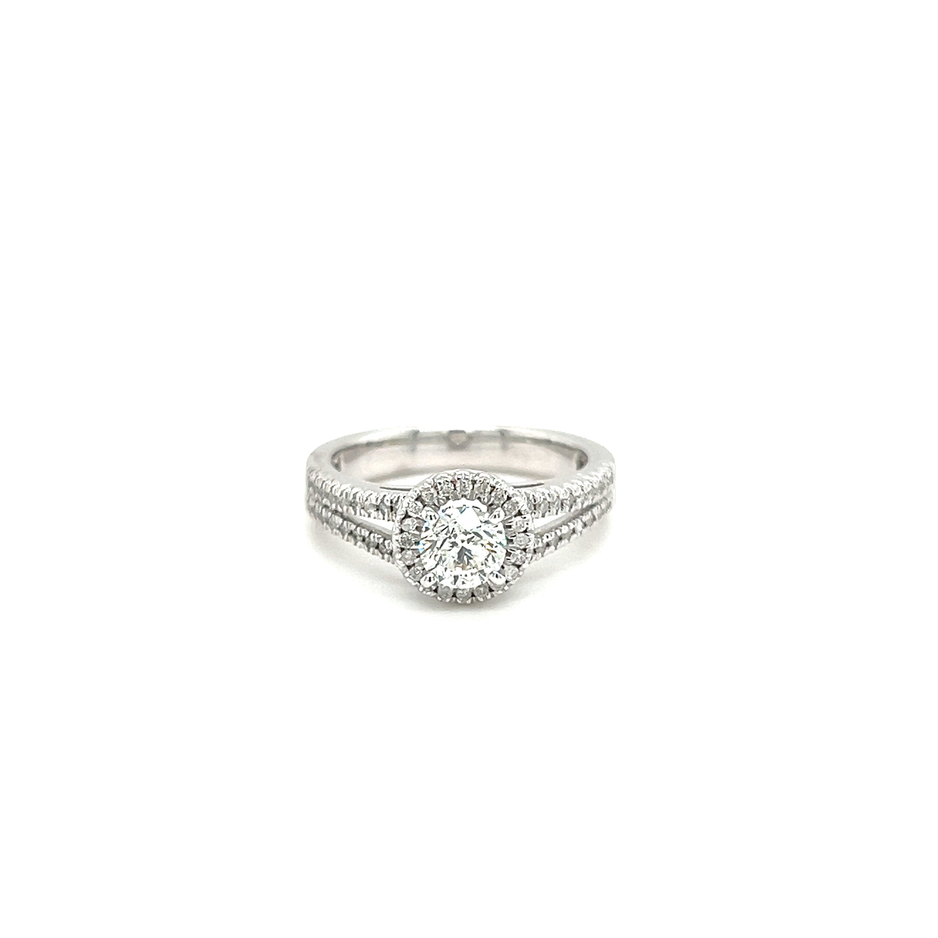 White gold 14k Round Diamond 0.60 ctw Engagement Ring | I&I Diamonds in Coconut Creek, FL