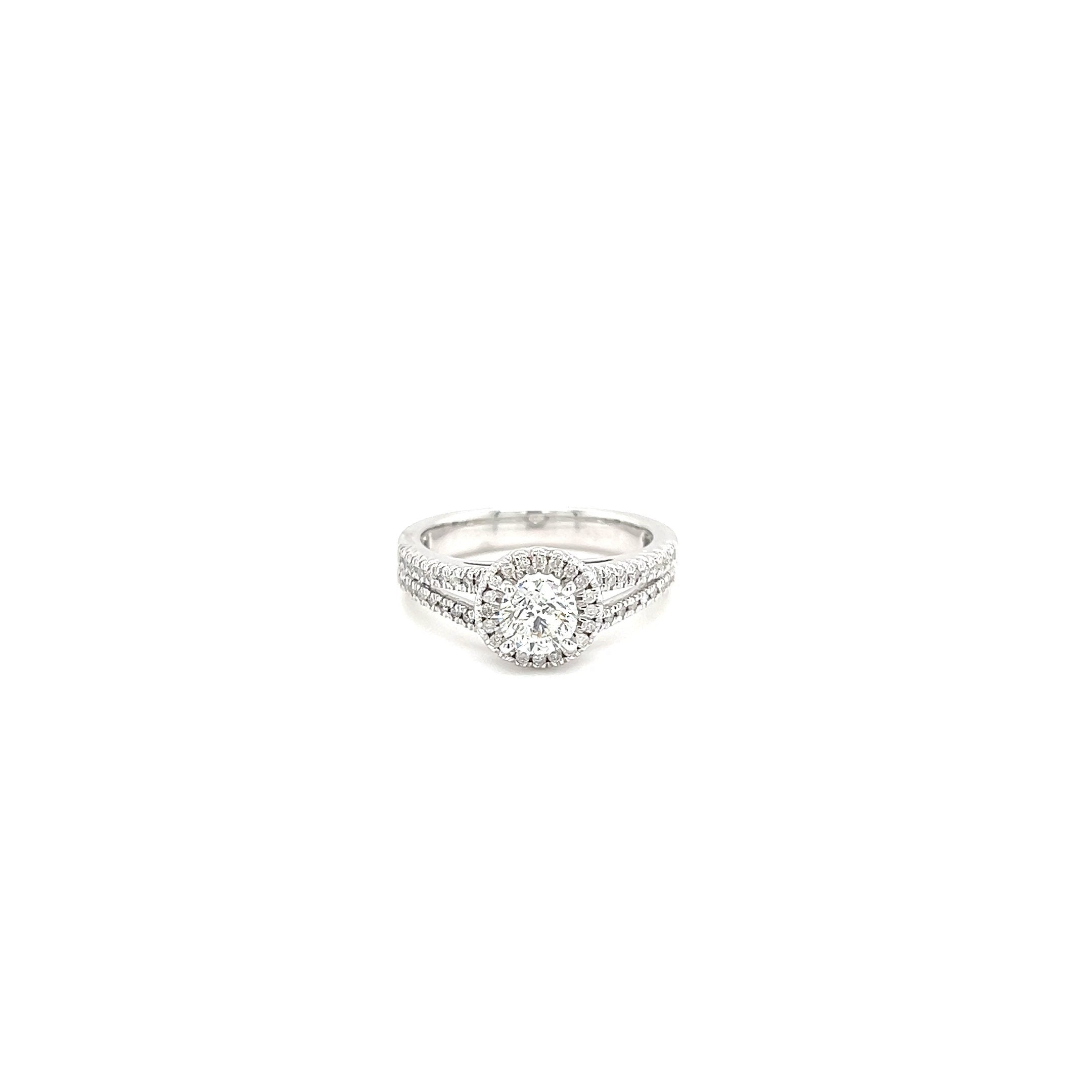 White gold 14k Round Diamond 0.60 ctw Engagement Ring | I&I Diamonds in Coconut Creek, FL