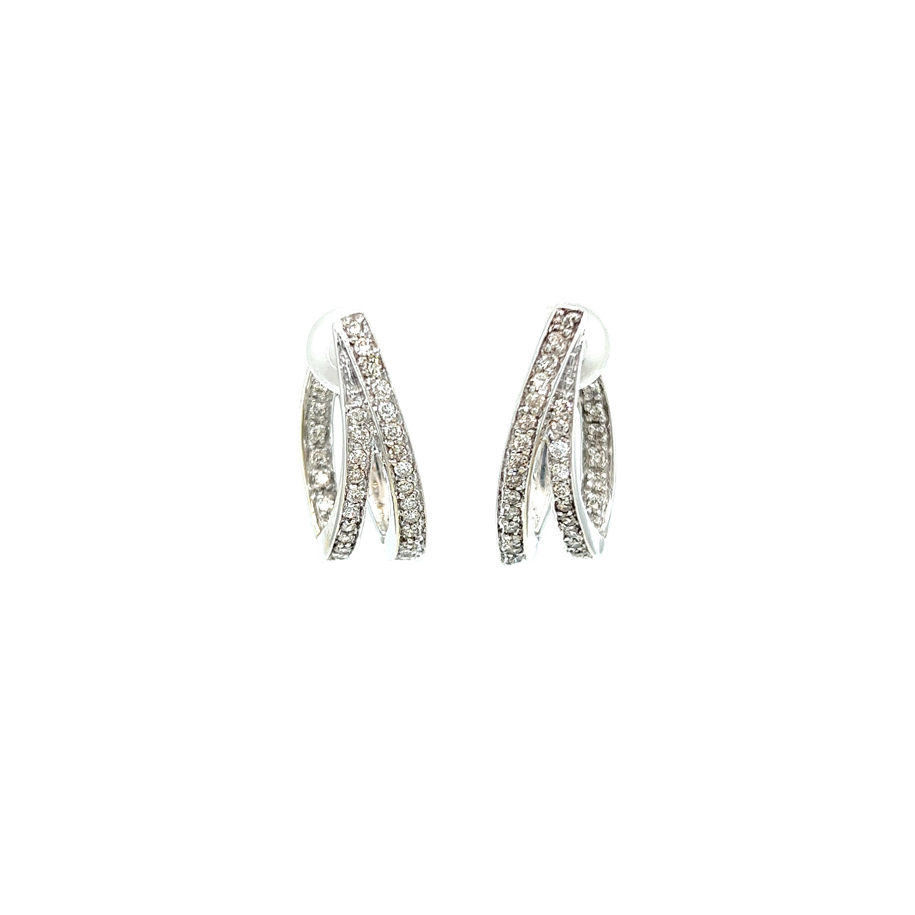 White Gold 14k Diamond Earrings | I&I Diamonds in Coconut Creek, FL