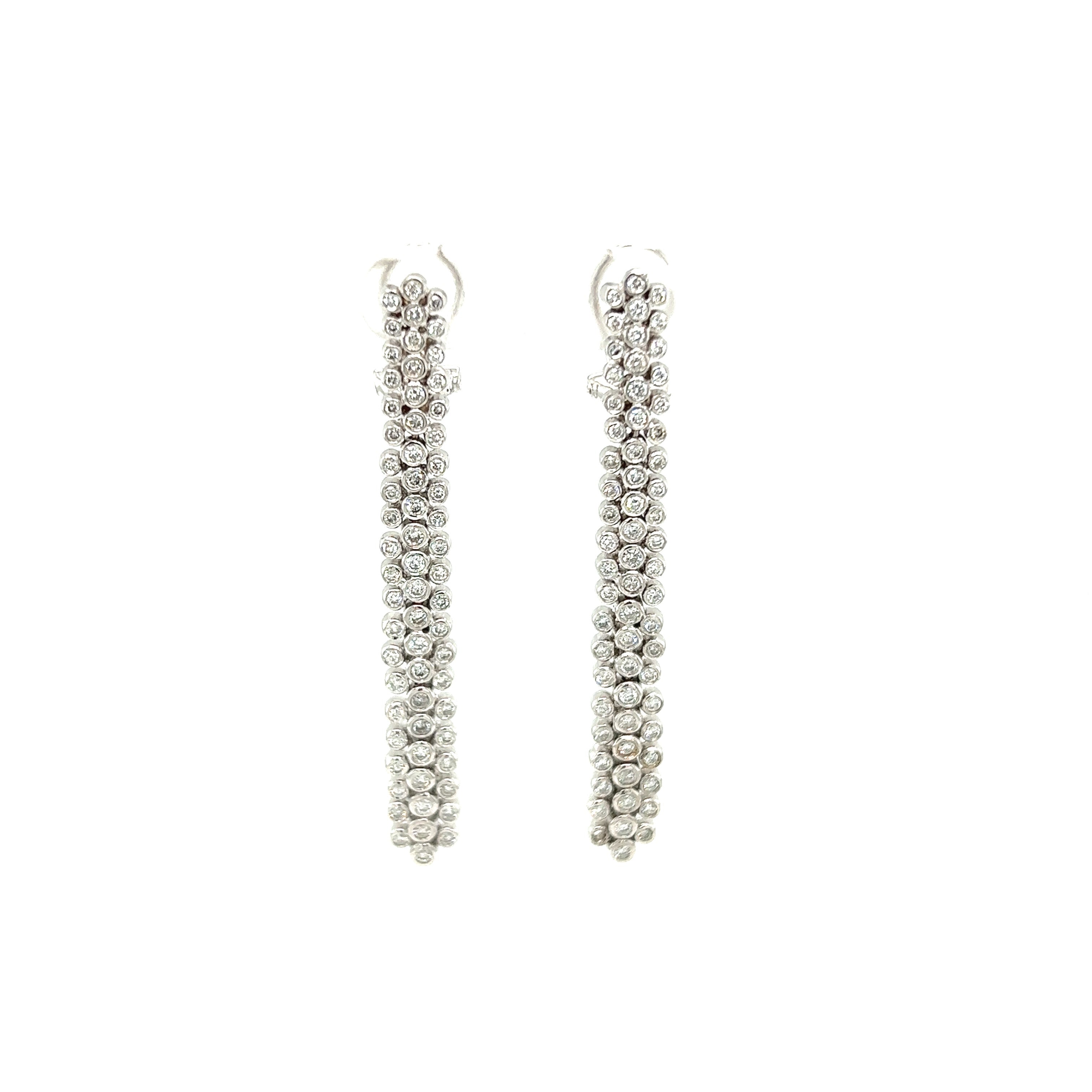 White Gold 18k Diamond Earrings | I&I Diamonds in Coconut Creek, Florida