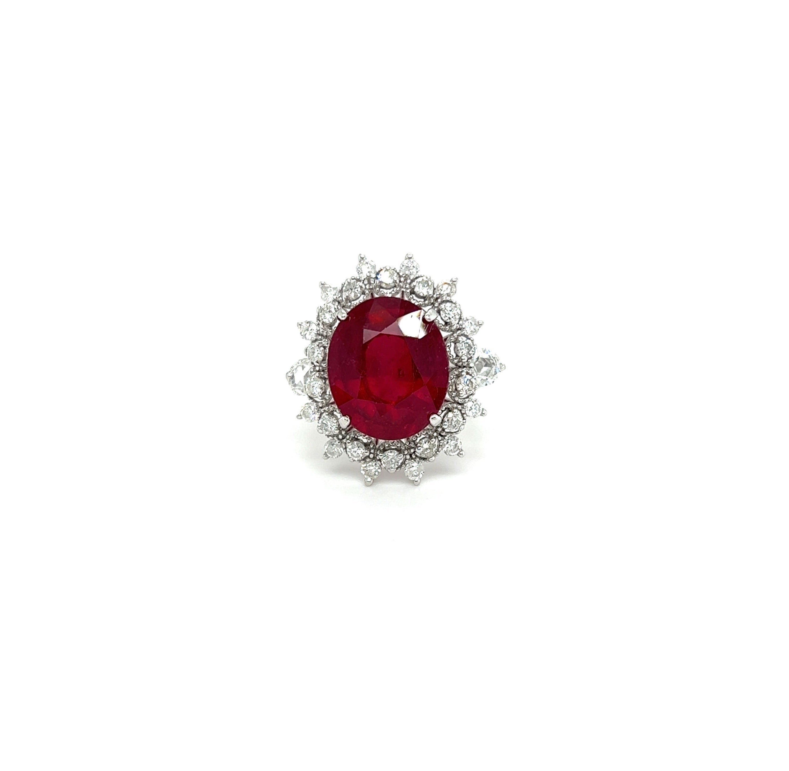 White Gold 14k Diamond and Ruby Ring | I&I Diamonds in Coconut Creek, FL