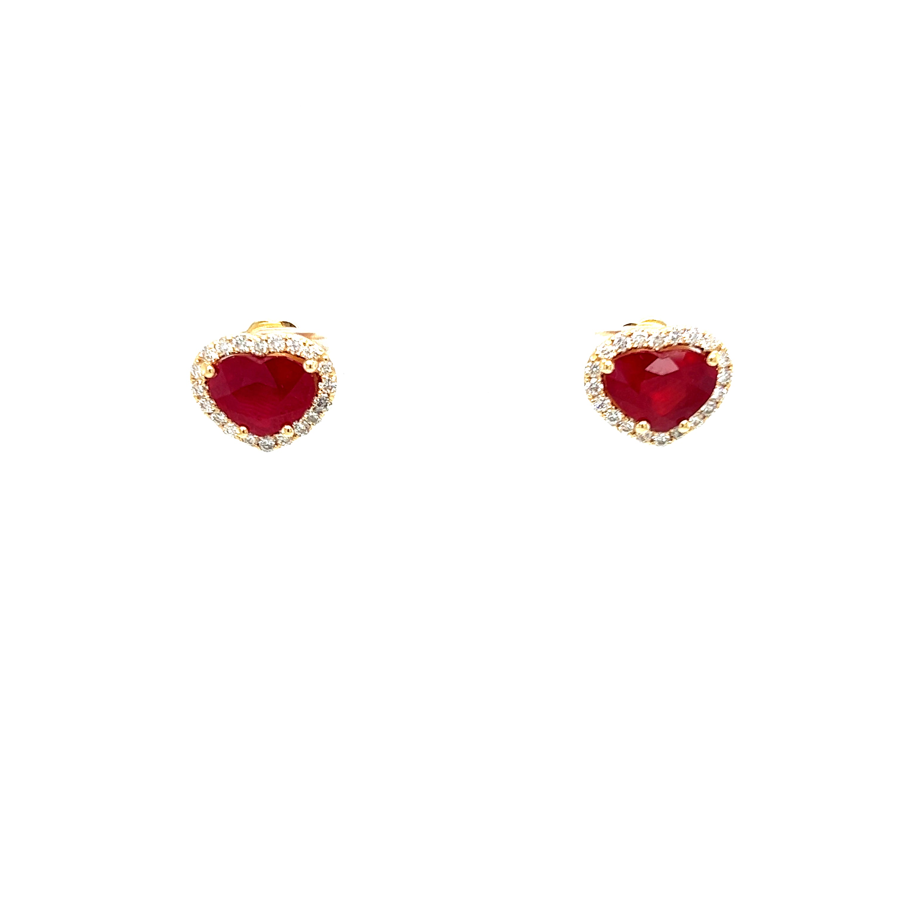 Ruby Yellow Gold 14k Studs | I&I Diamonds in Coconut Creek, FL