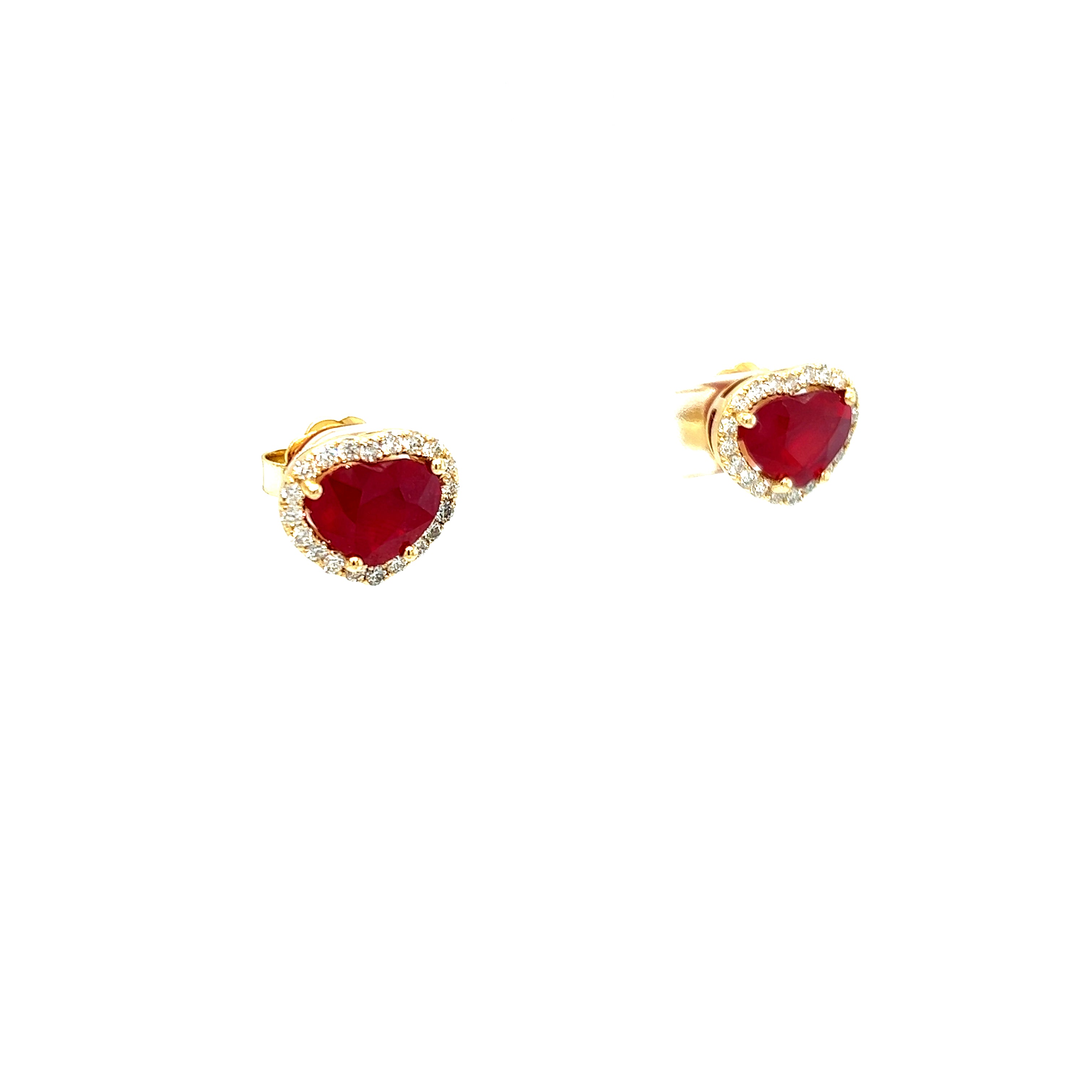 Ruby Yellow Gold 14k Studs | I&I Diamonds in Coconut Creek, FL