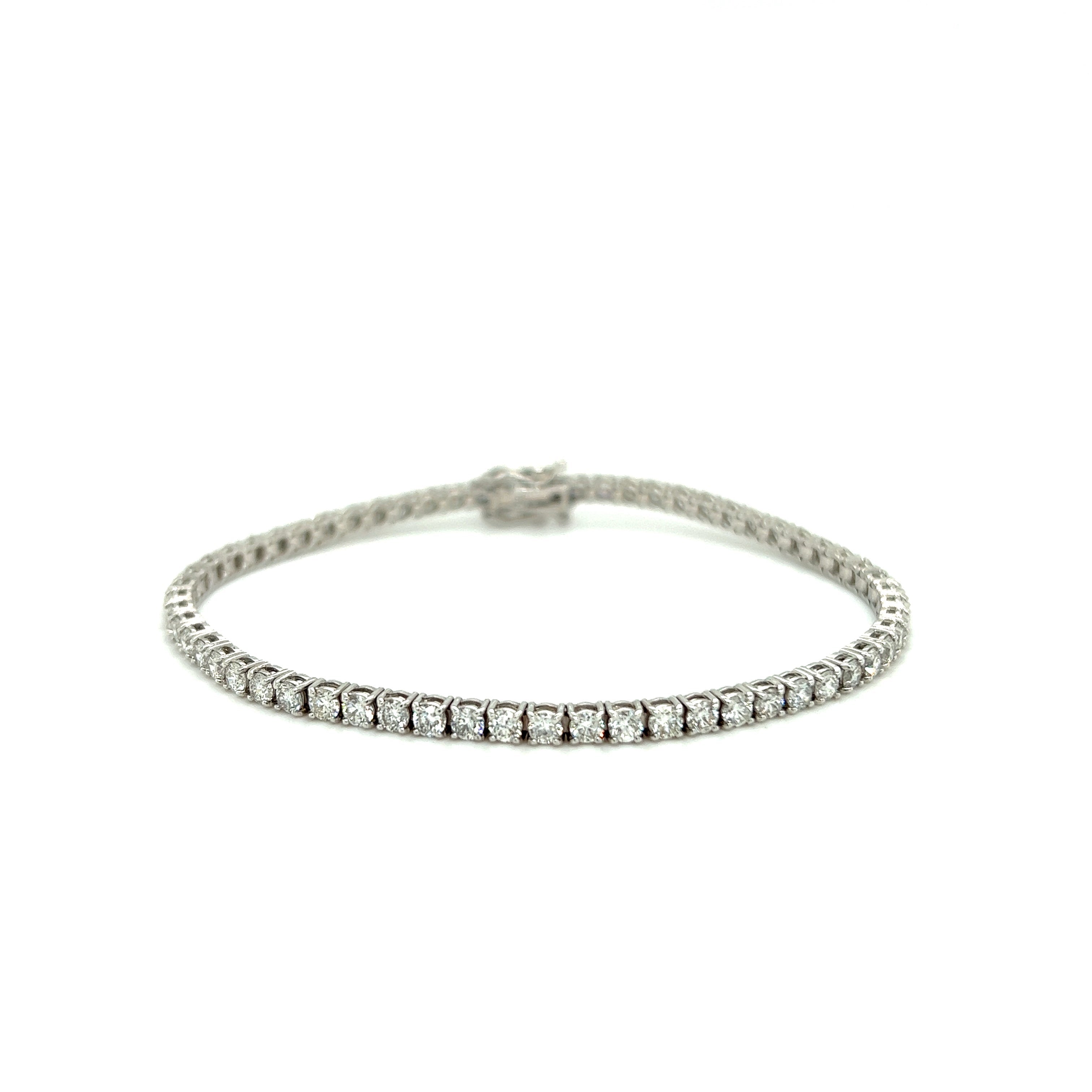 White Gold 18k Diamond 4.20 ctw Tennis Bracelet | I&I Diamonds in Coconut Creek, FL