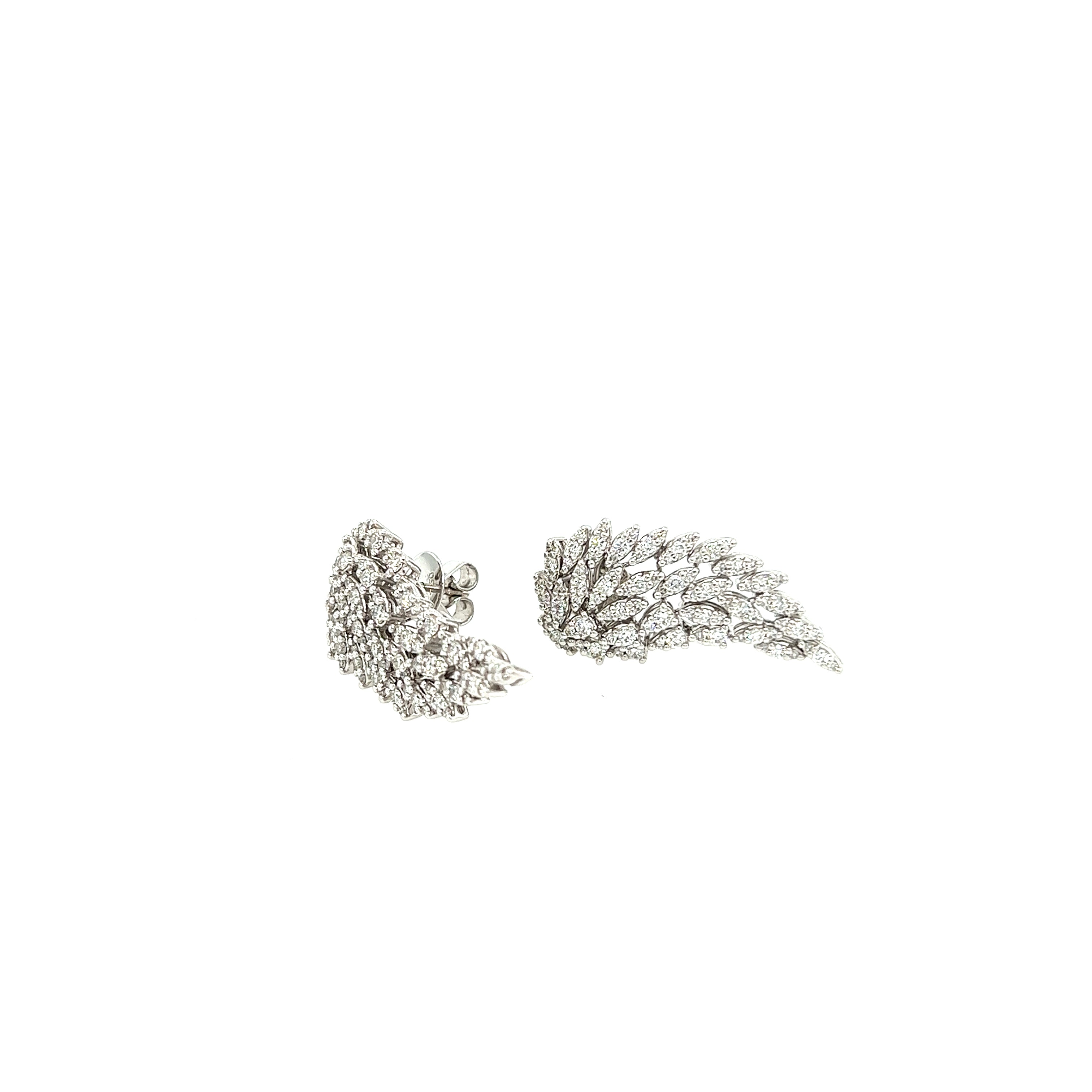 White Gold 18k Diamond Earrings | I&I Diamonds in Coconut Creek, FL