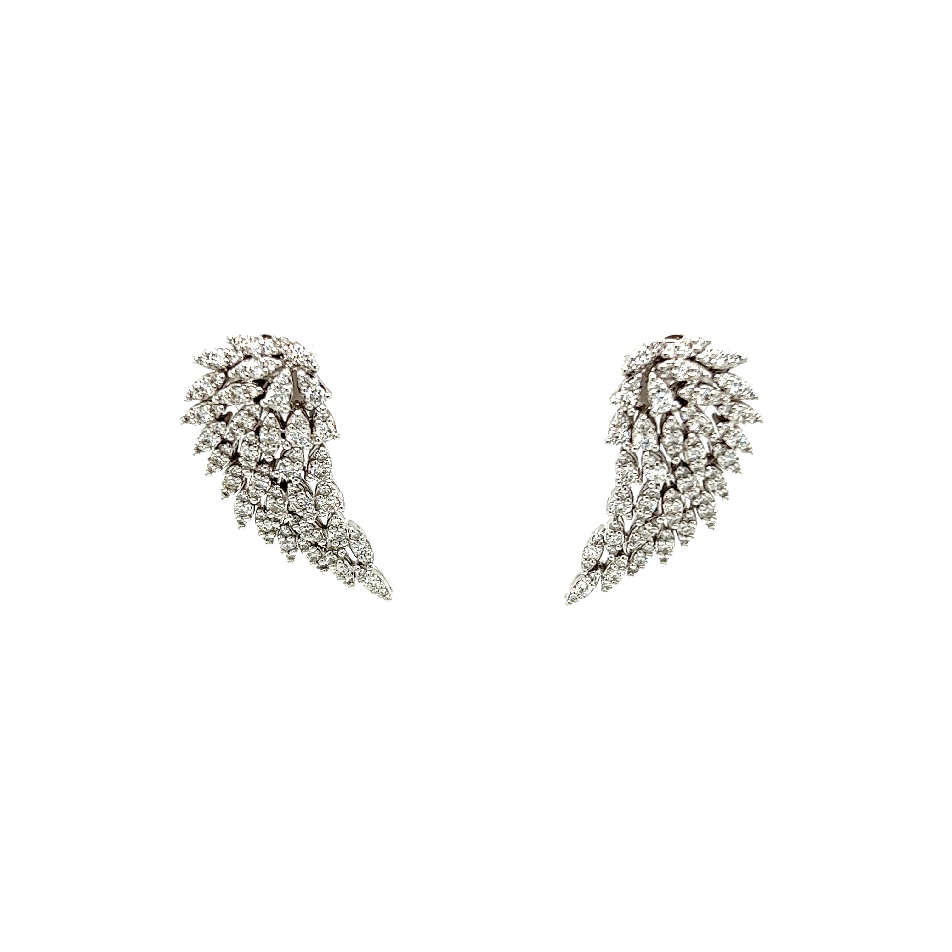 White Gold 18k Diamond Earrings | I&I Diamonds in Coconut Creek, FL