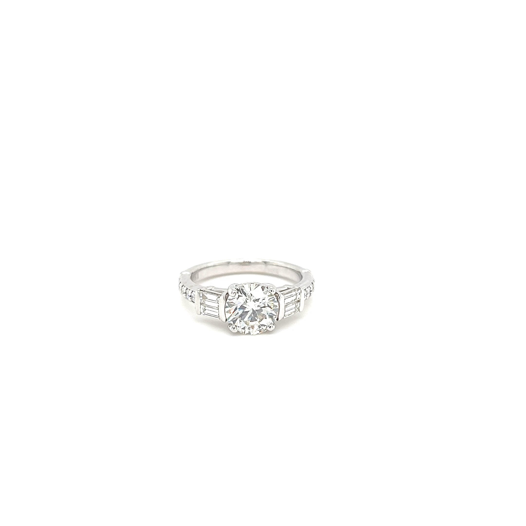 White Gold 14k Round Diamond 1.60 ctw Engagement Ring | I&I Diamonds in Coconut Creek, FL