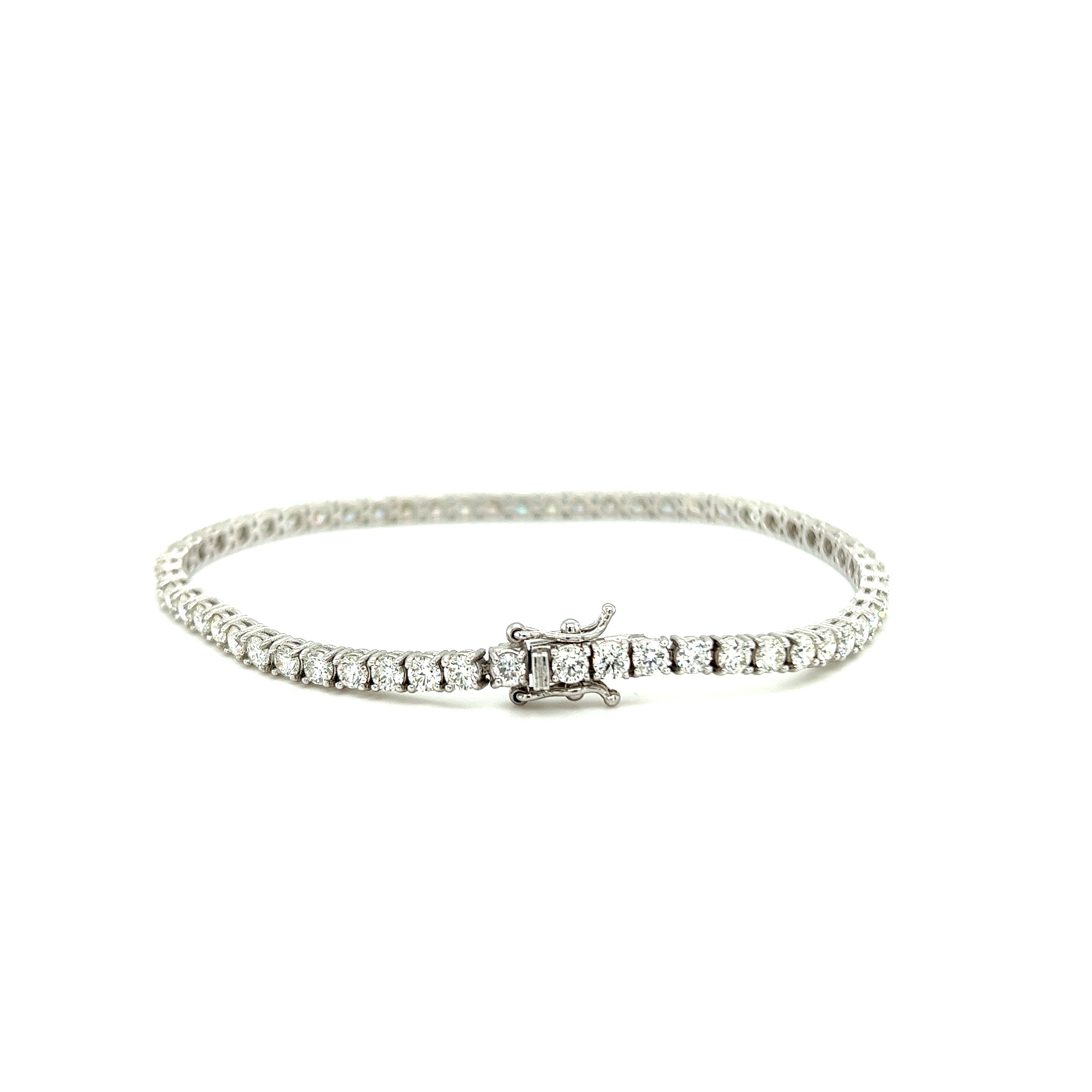 White Gold 14k Diamond 5.01 ctw Tennis Bracelet | I&I Diamonds in Coconut Creek, FL