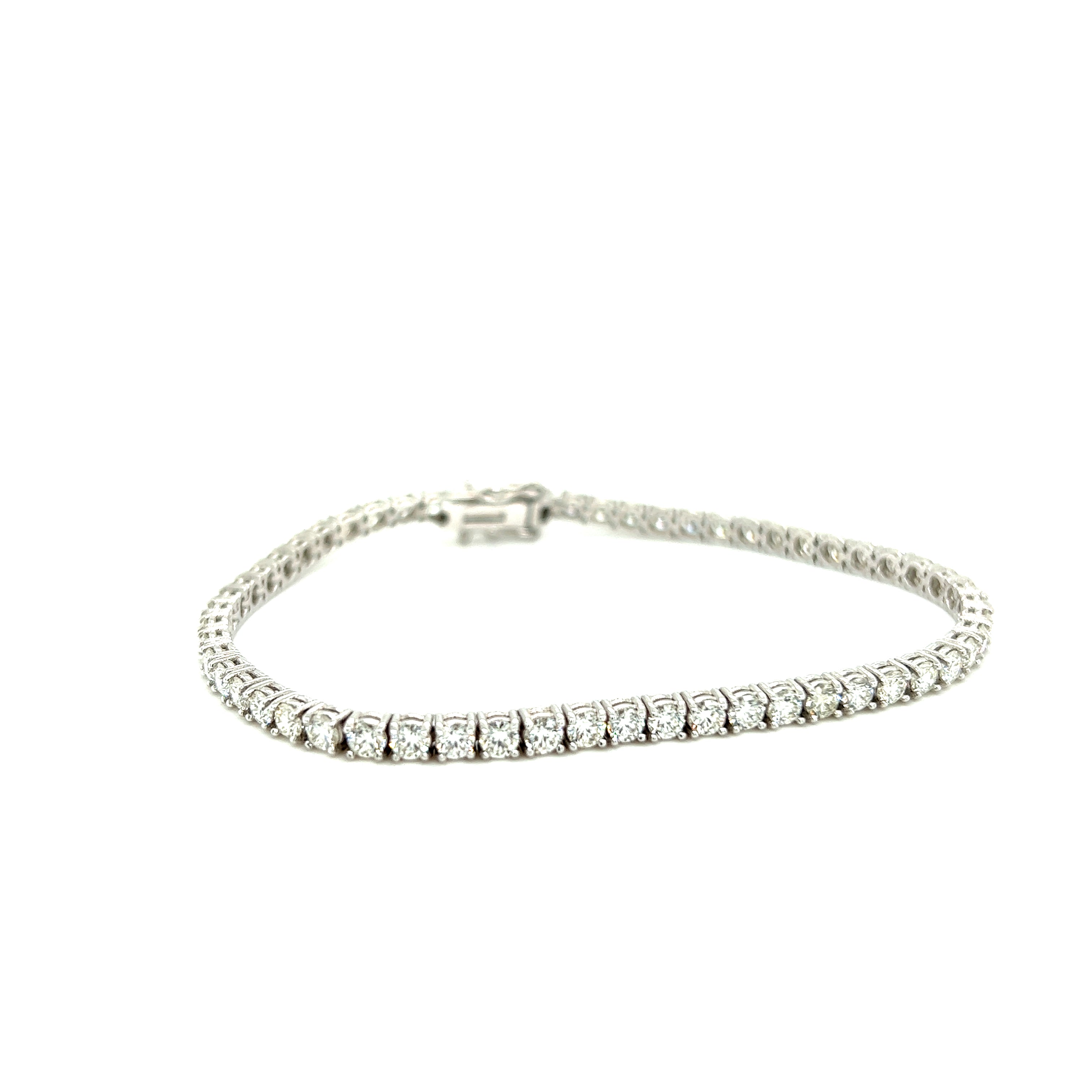 White Gold 14k Diamond 5.01 ctw Tennis Bracelet | I&I Diamonds in Coconut Creek, FL