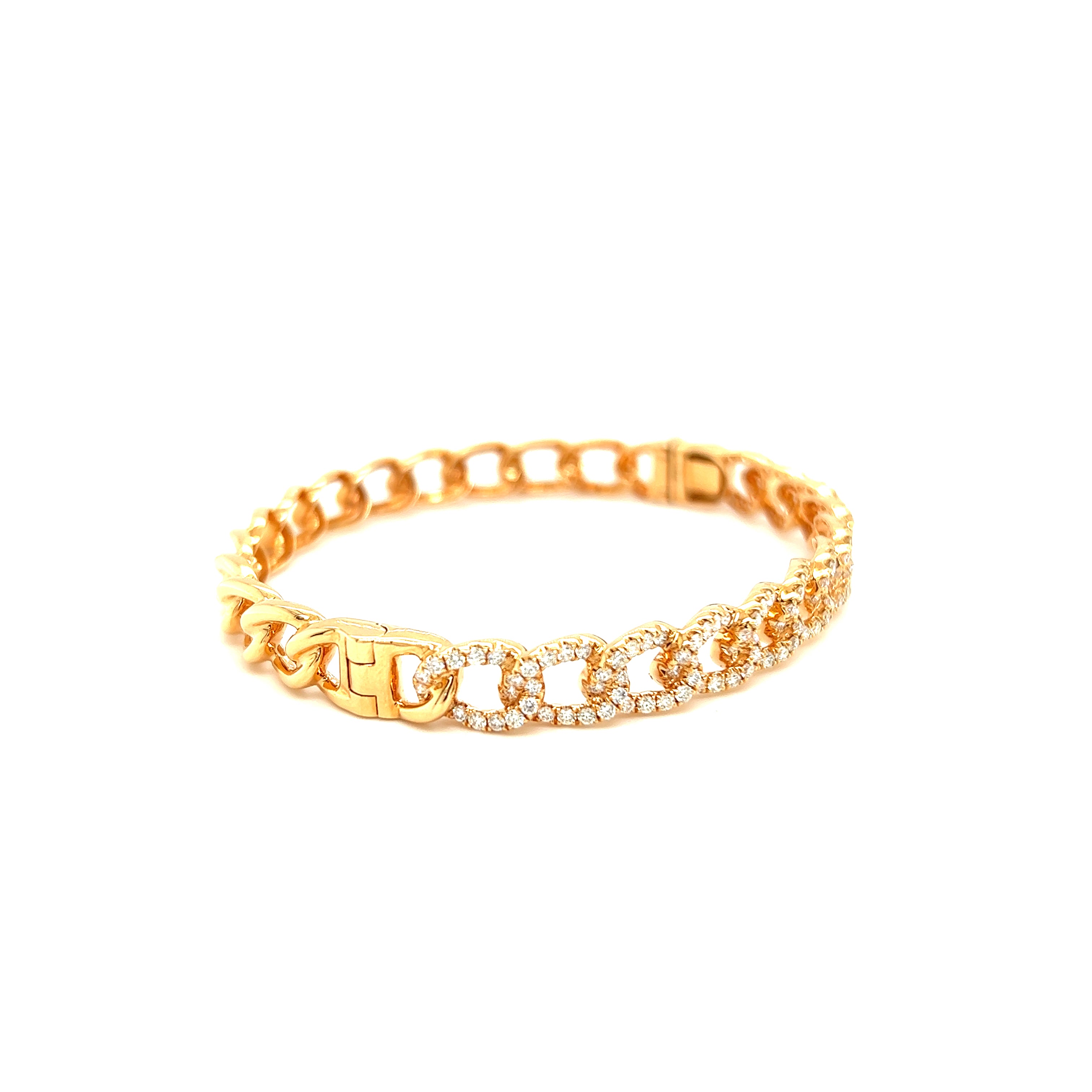 Rose Gold 18k Diamond Bangle | I&I Diamonds in Coconut Creek, FL