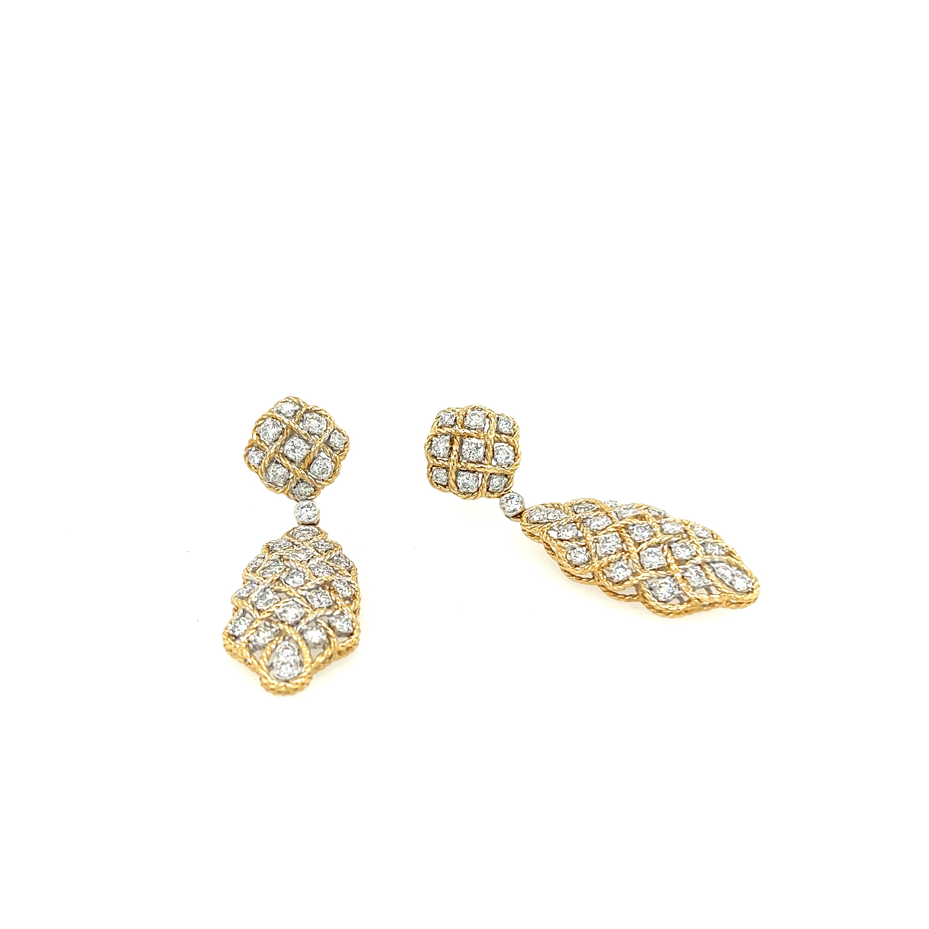 Yellow Gold 14k Diamond Earrings | I&I Diamonds in Coconut Creek, FL