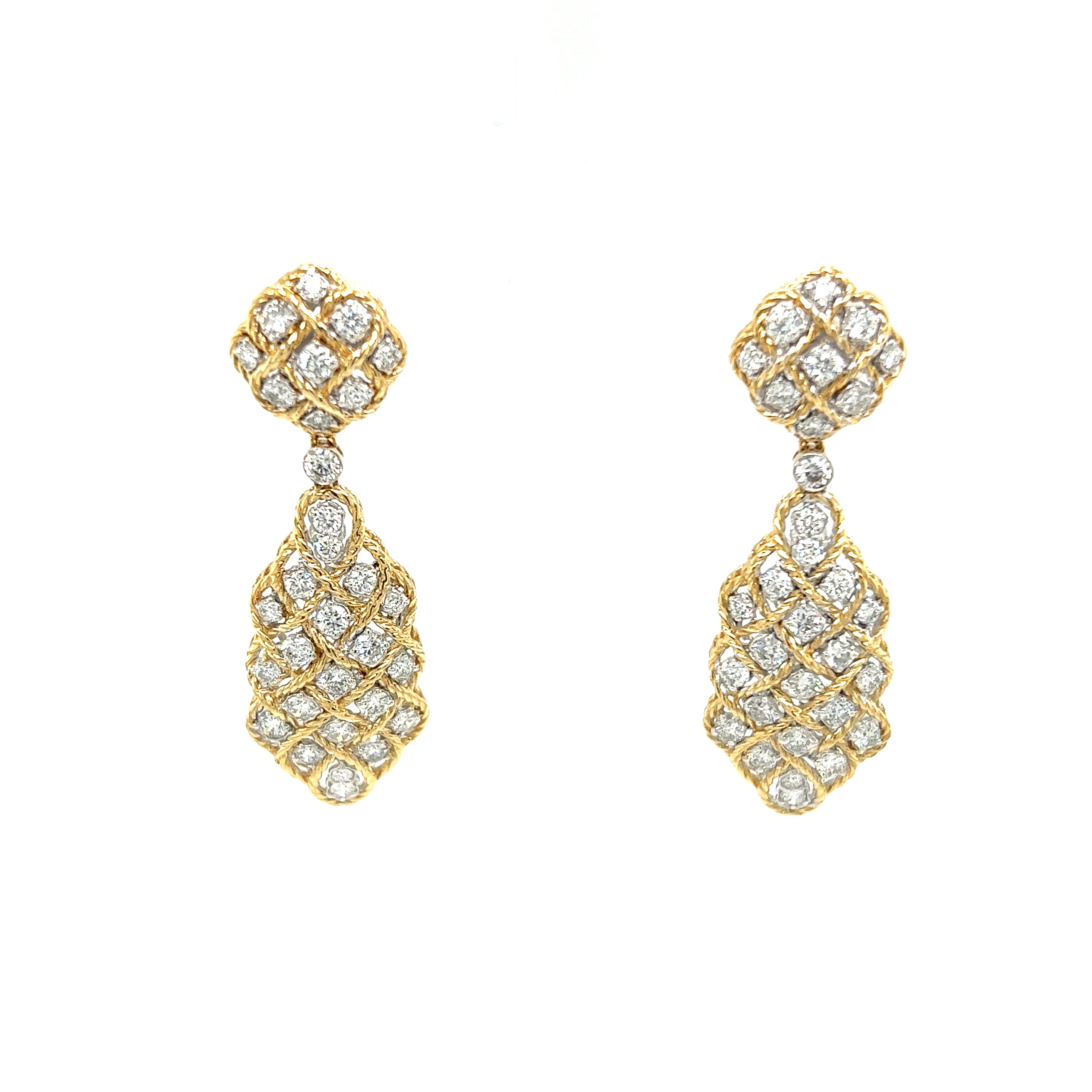 Yellow Gold 14k Diamond Earrings | I&I Diamonds in Coconut Creek, FL