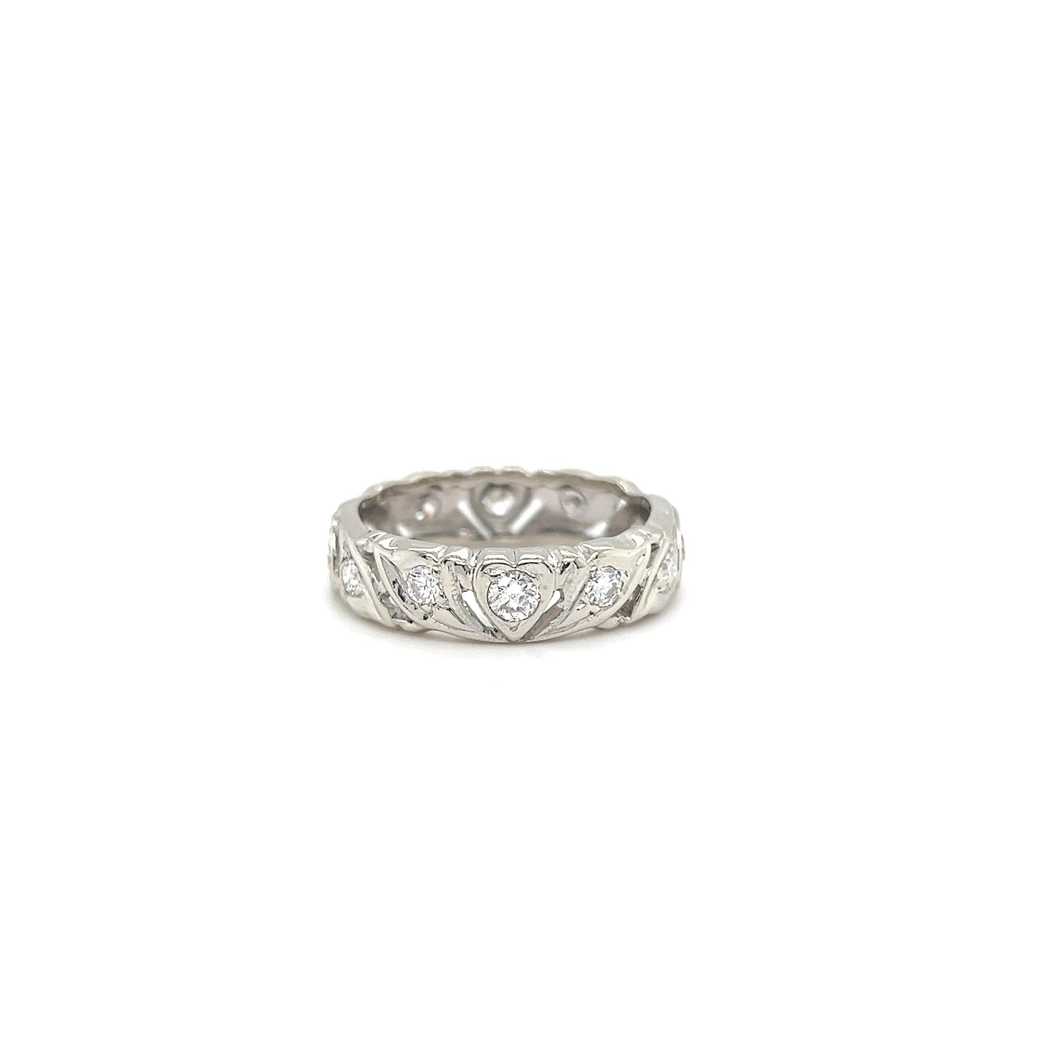 White Gold 14k Diamond 1.10 ctw Eternity Band | I&I Diamonds in Coconut Creek, FL