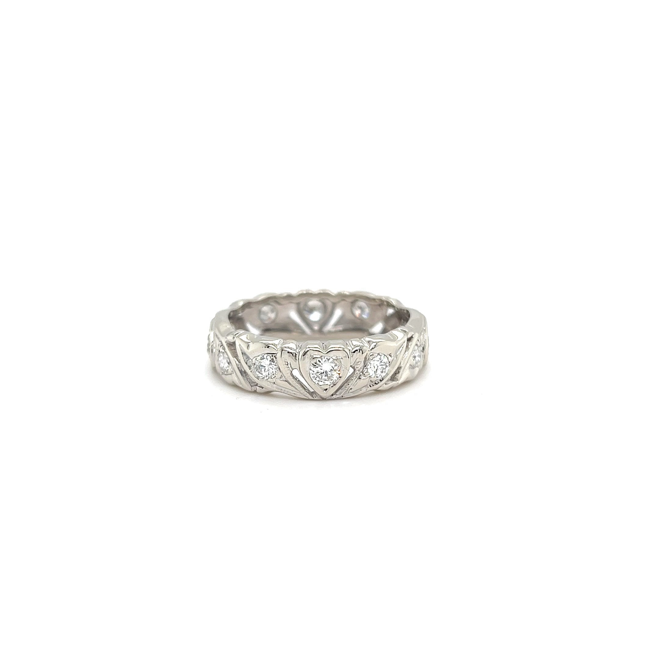 White Gold 14k Diamond 1.10 ctw Eternity Band | I&I Diamonds in Coconut Creek, FL