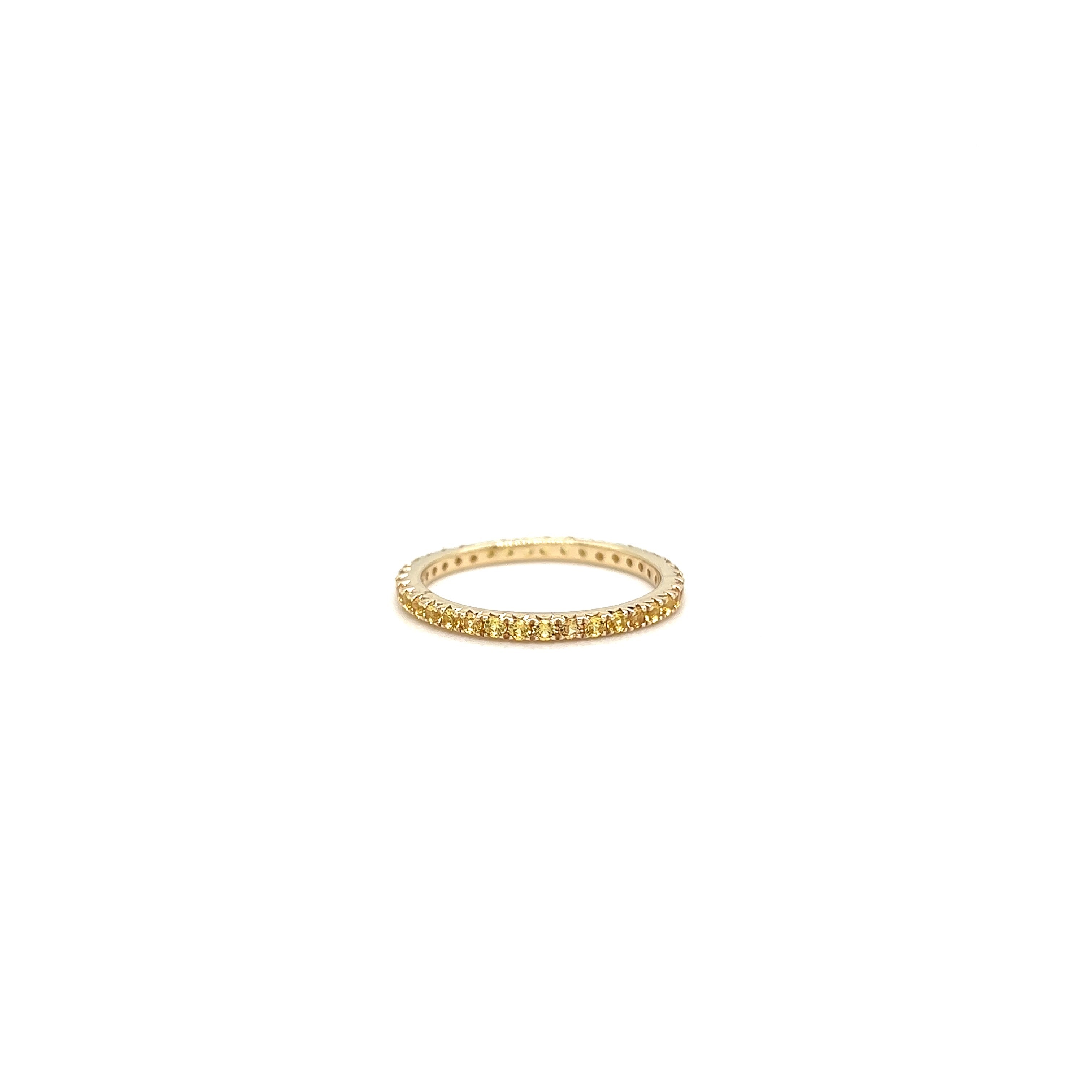 Yellow Gold 14k Sapphire Eternity Band | I&I Diamonds in Coconut Creek, FL