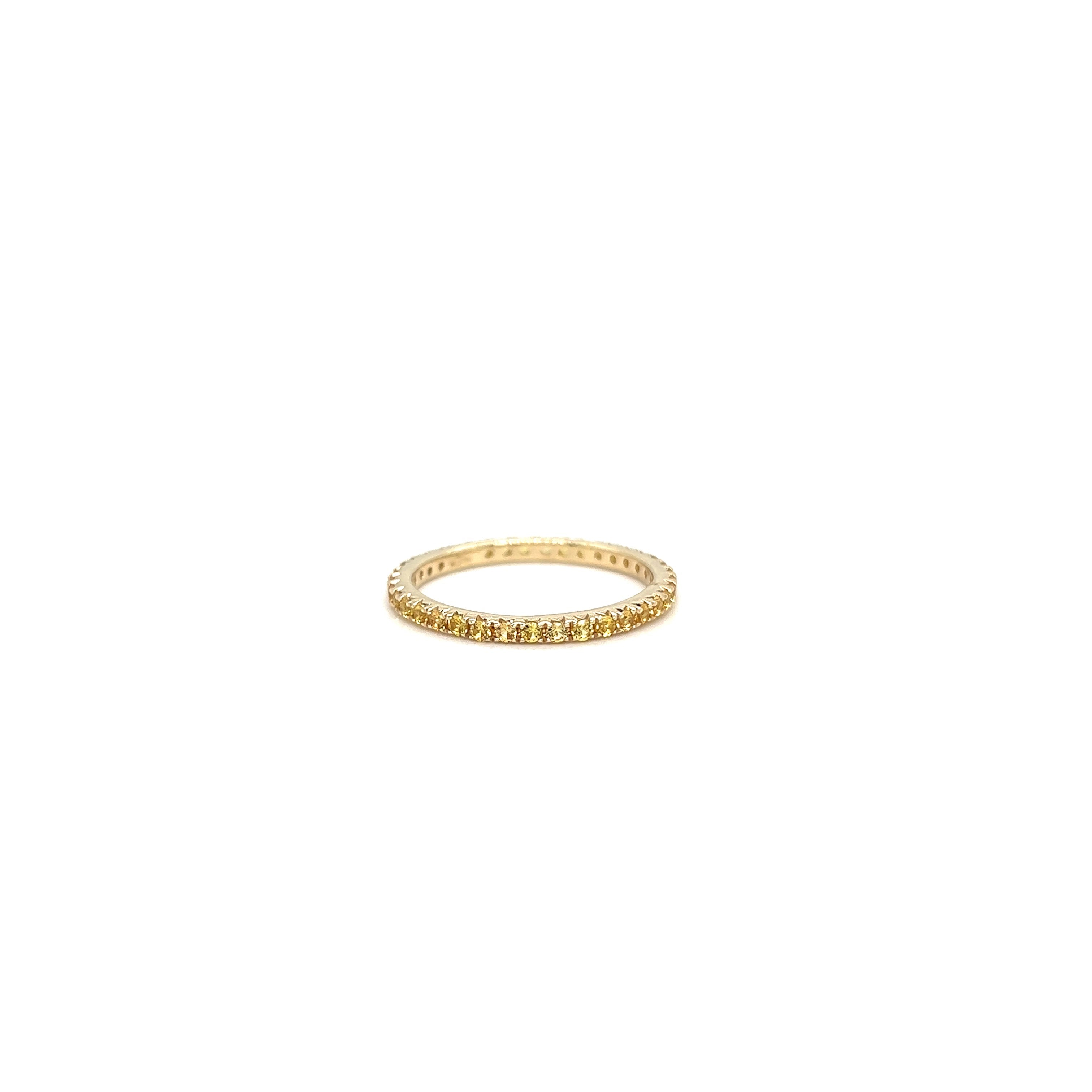 Yellow Gold 14k Sapphire Eternity Band | I&I Diamonds in Coconut Creek, FL