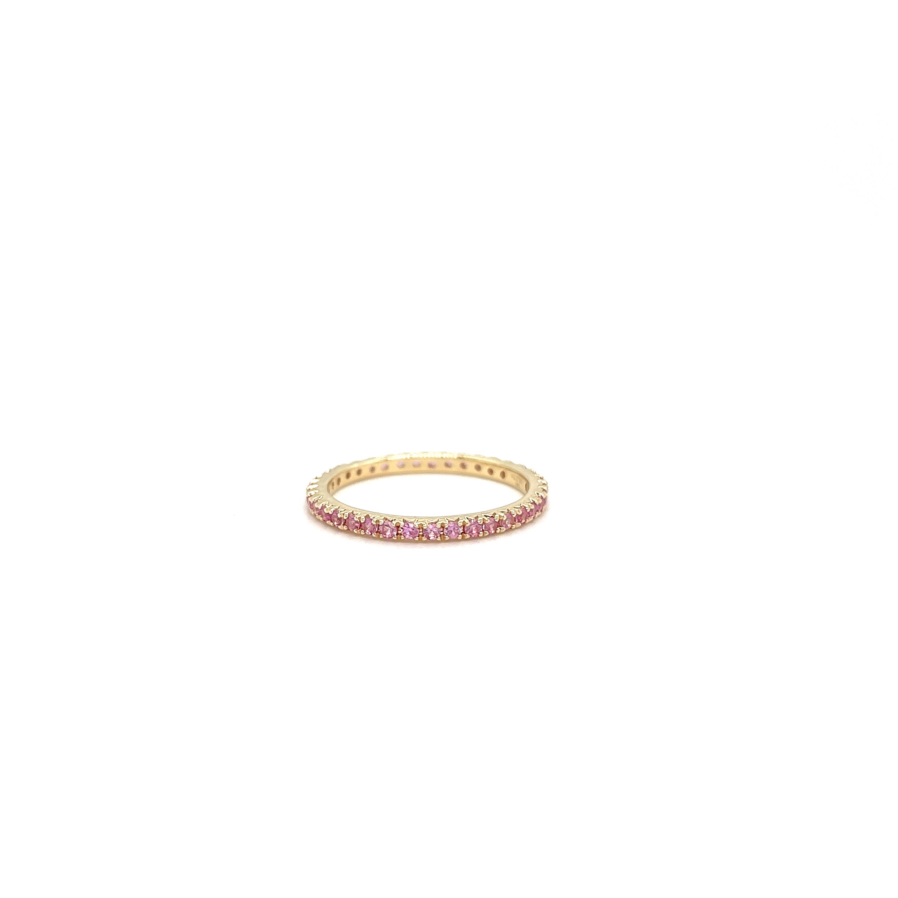 Yellow Gold 14k Sapphire Eternity Band | I&I Diamonds in Coconut Creek, FL