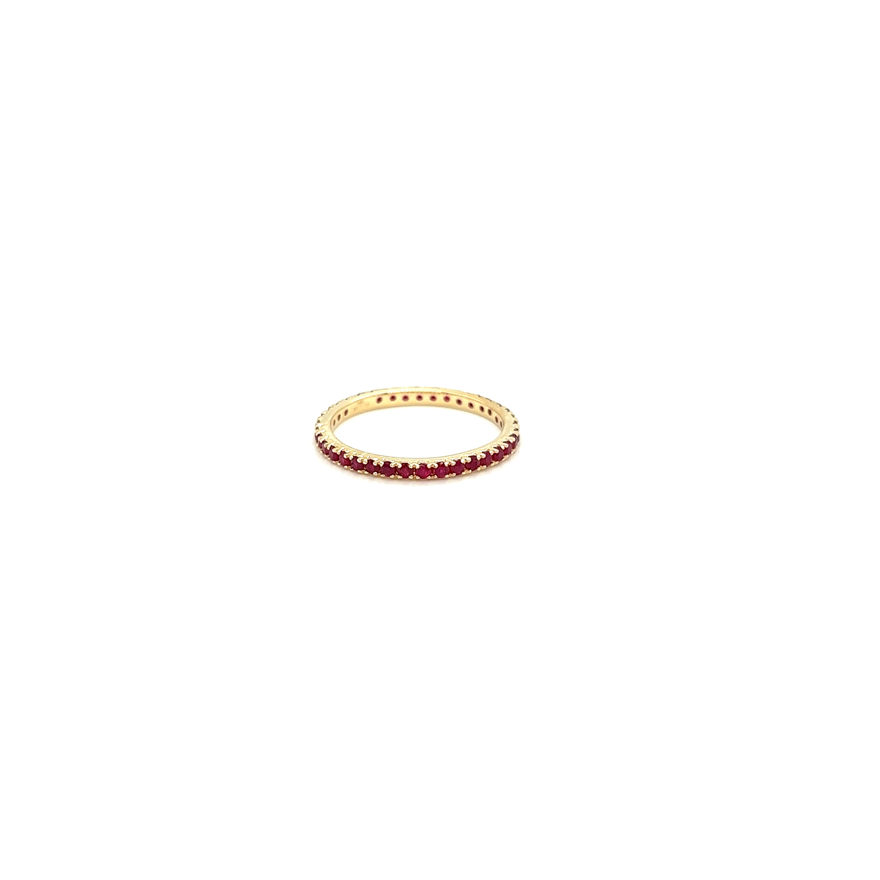 Yellow Gold 14k Ruby Eternity Band | I&I Diamonds in Coconut Creek, FL