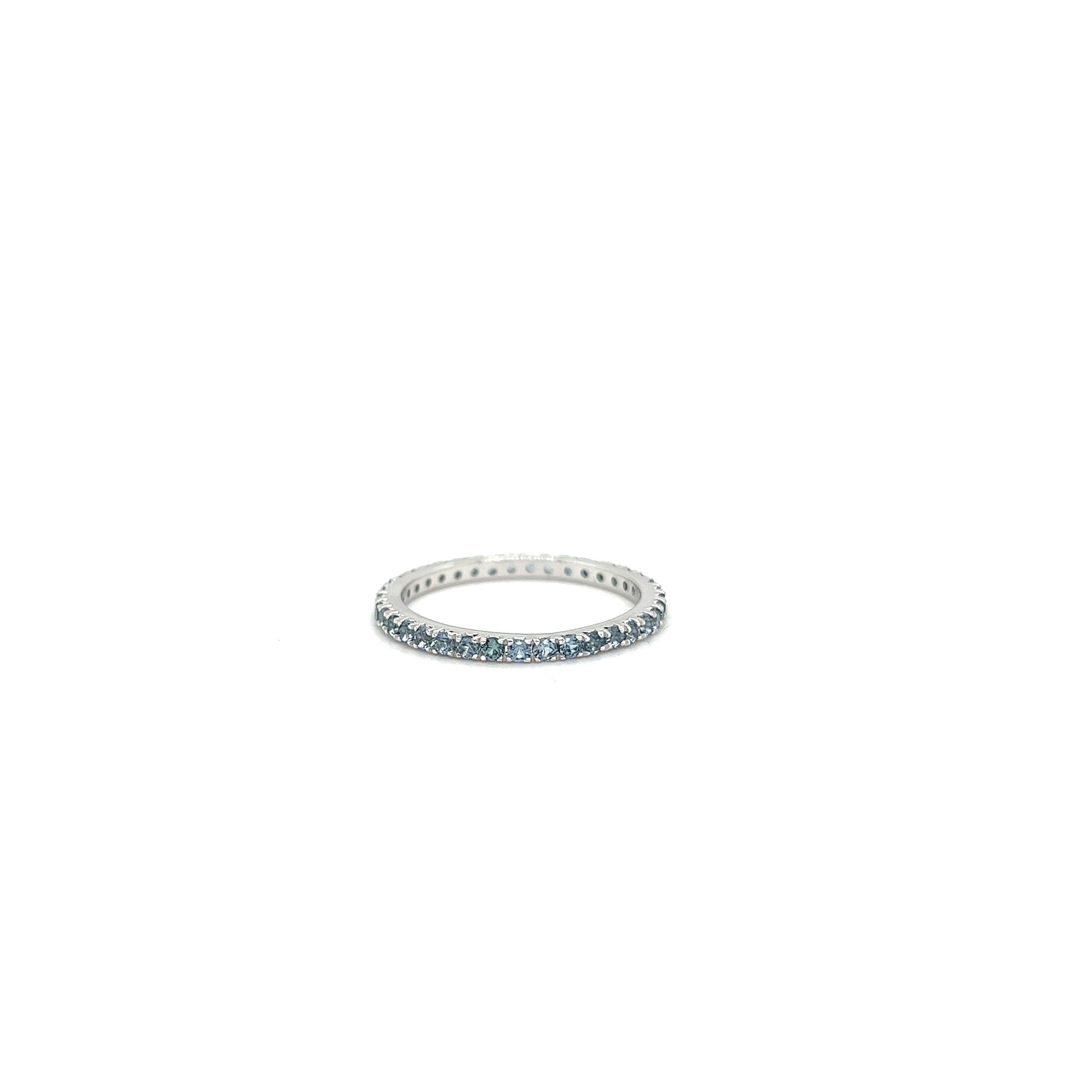 White Gold 14k Sapphire Eternity Band | I&I Diamonds in Coconut Creek, FL