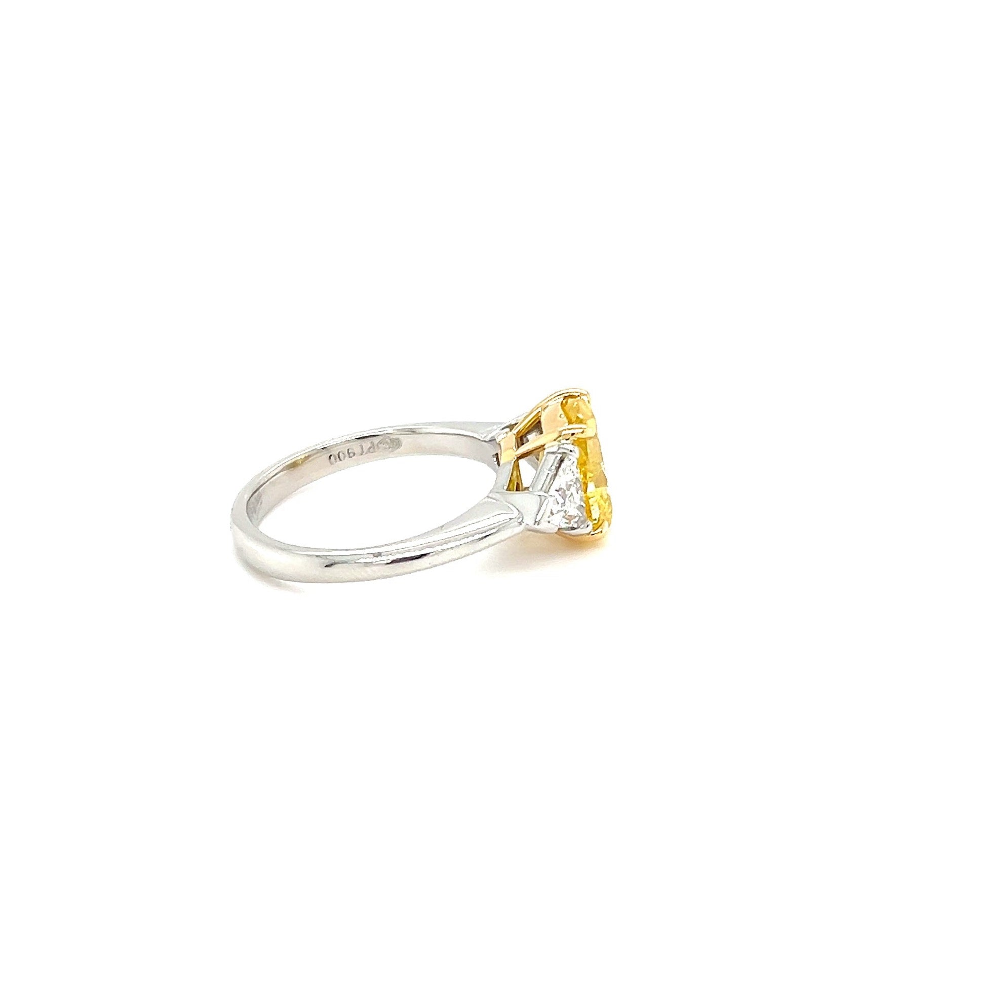 Platinum Yellow Diamond 2.04 ctw Engagement Ring | I&I Diamonds in Coconut Creek, FL