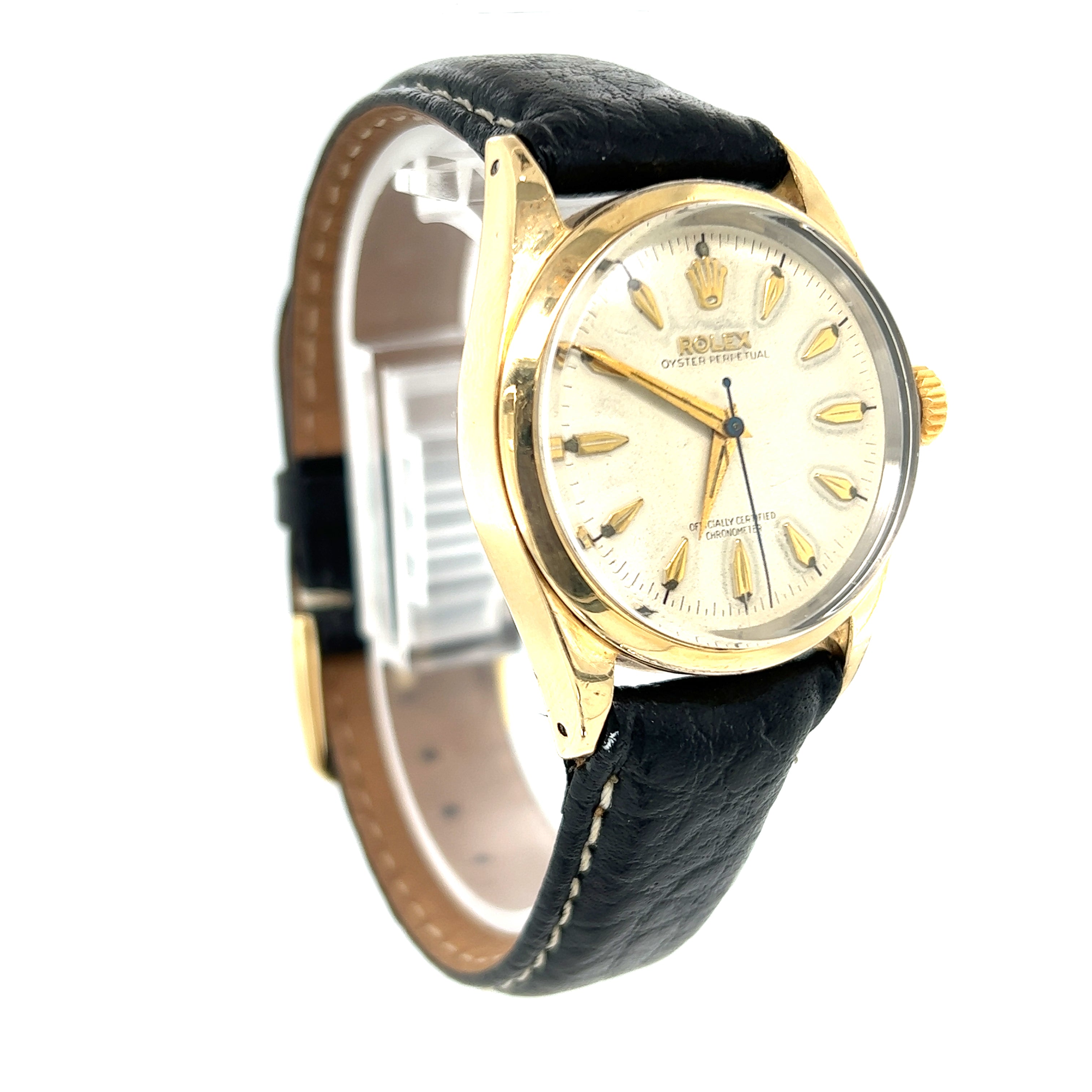 Rolex Oyster Perpetual 1980s Gold Watch