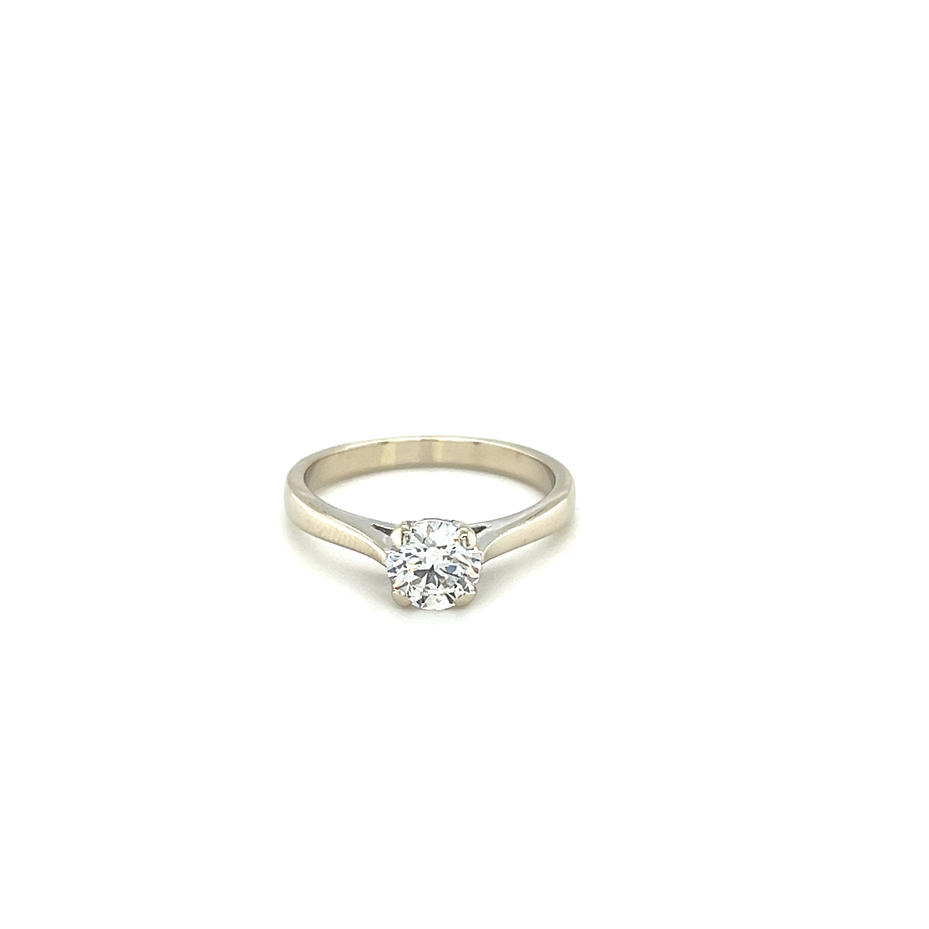 White Gold 14k Round Diamond 0.70 ctw Engagement Ring | I&I Diamonds in Coconut Creek, FL