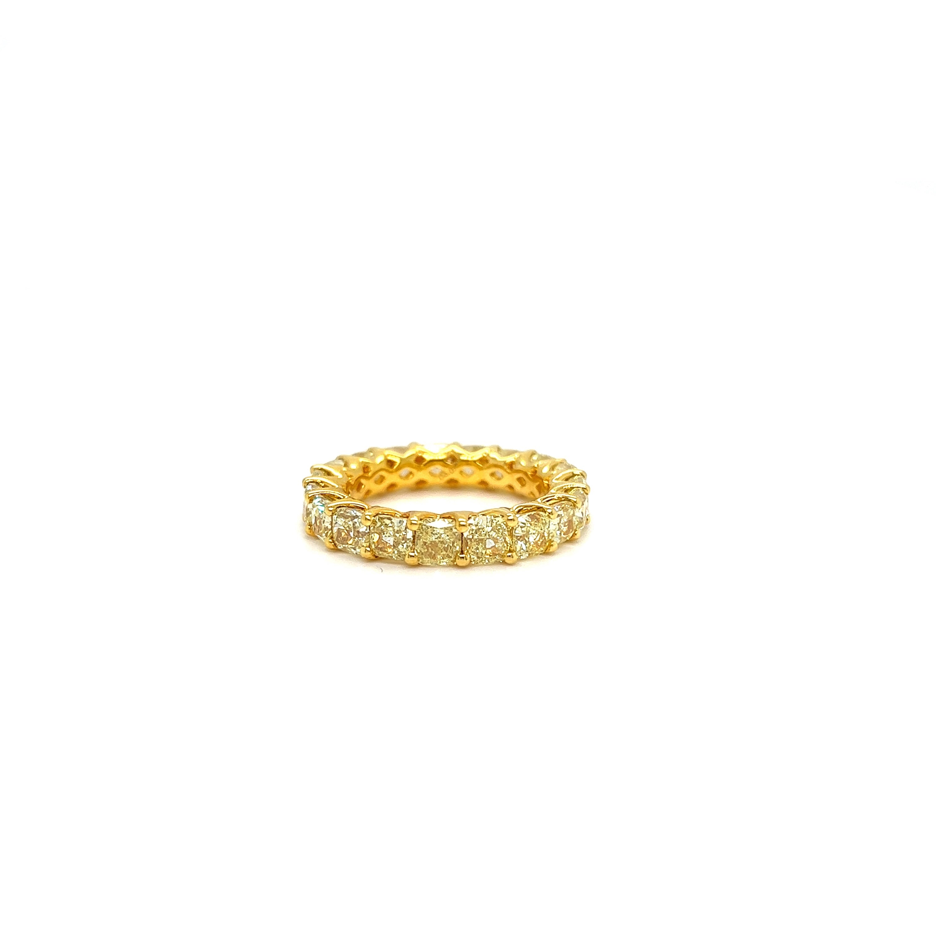 Yellow Gold 18k Yellow Diamond 6.07 ctw Eternity Band | I&I Diamonds in Coconut Creek, FL