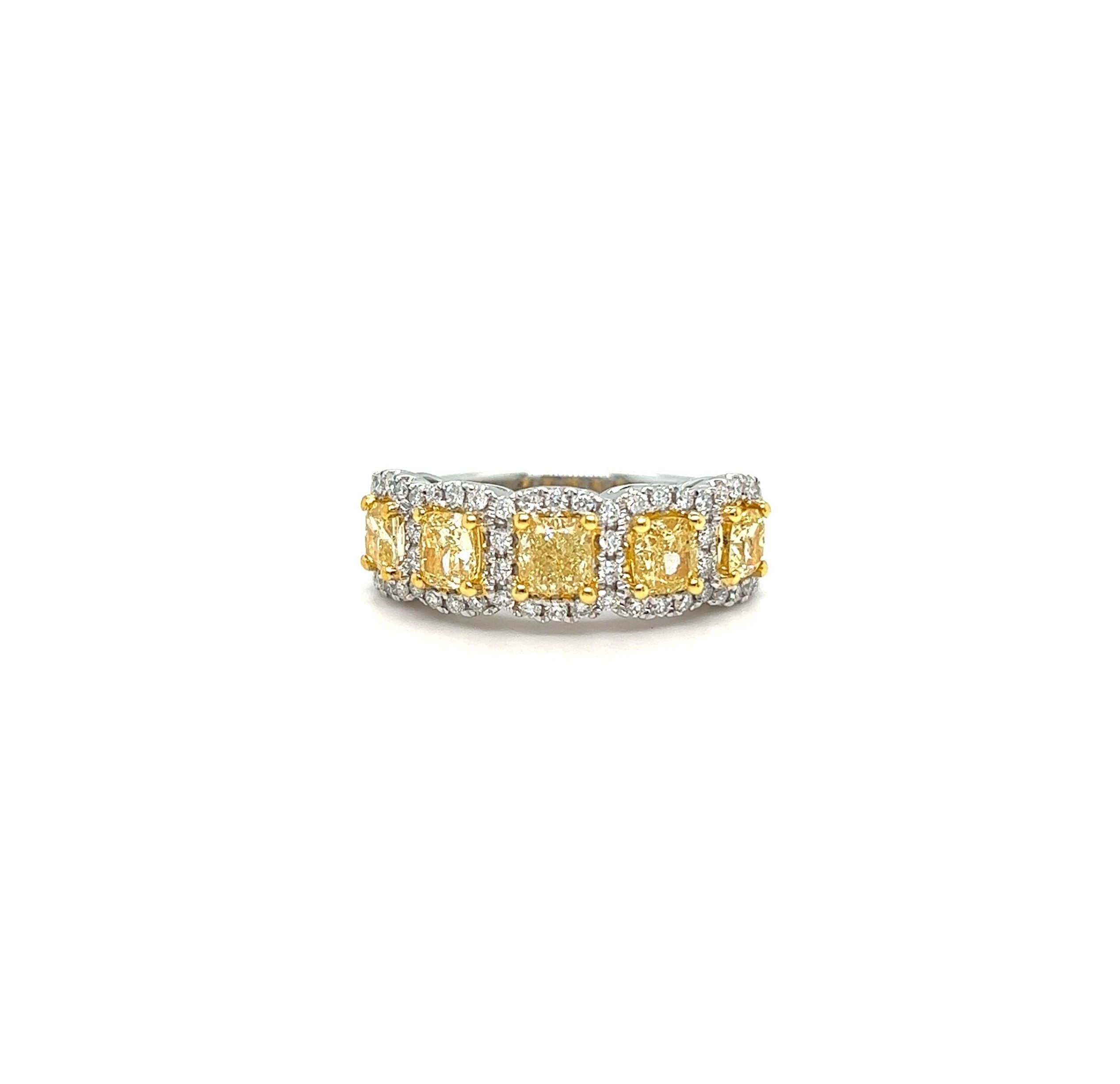 White and Yellow Gold 18k Diamond Ring | I&I Diamonds in Coconut Creek, FL