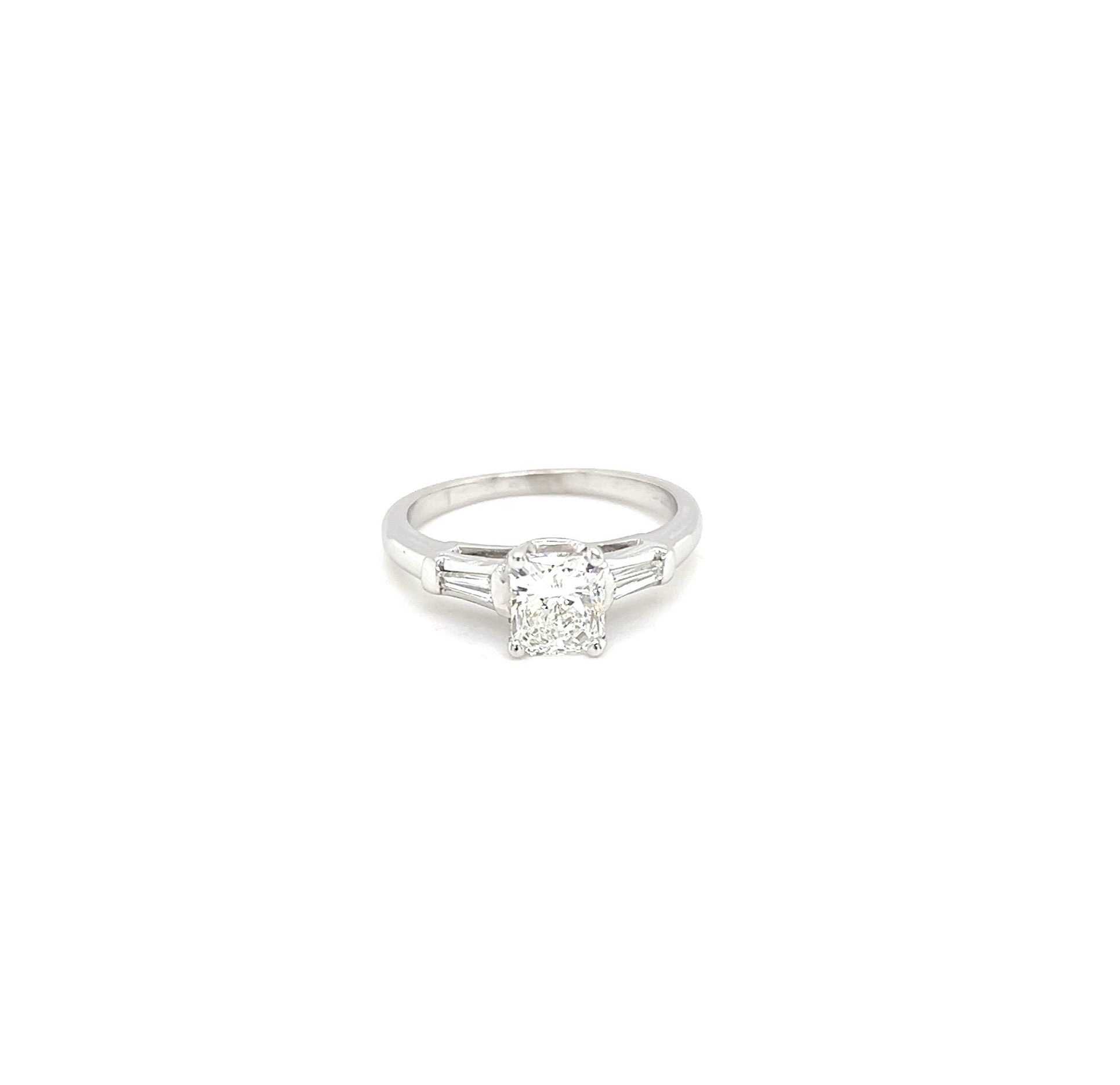 Platinum Radiant Diamond 0.80 ctw Engagement Ring | I&I Diamonds in Coconut Creek, FL