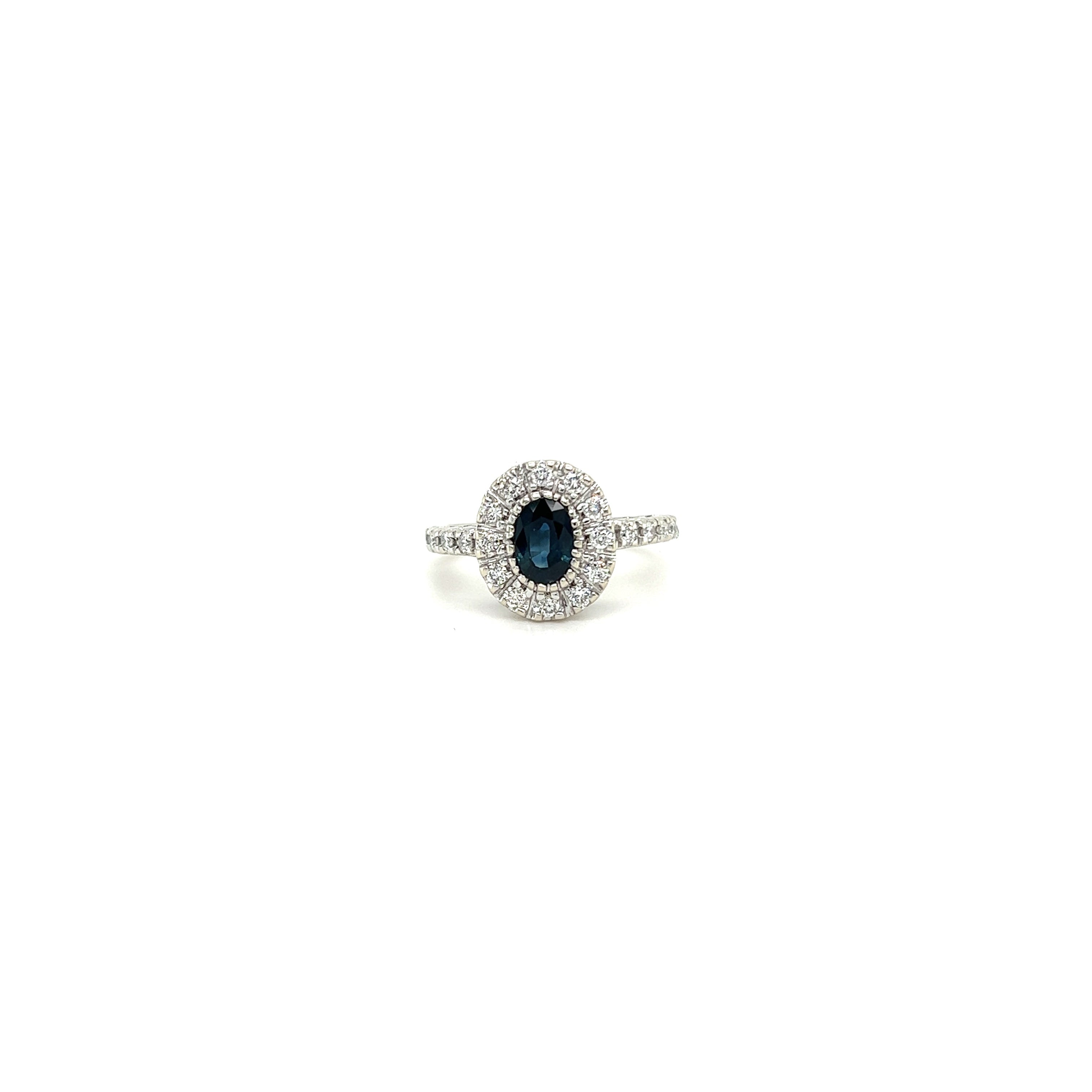 White Gold 14k Diamond and Sapphire Ring | I&I Diamonds in Coconut Creek, FL