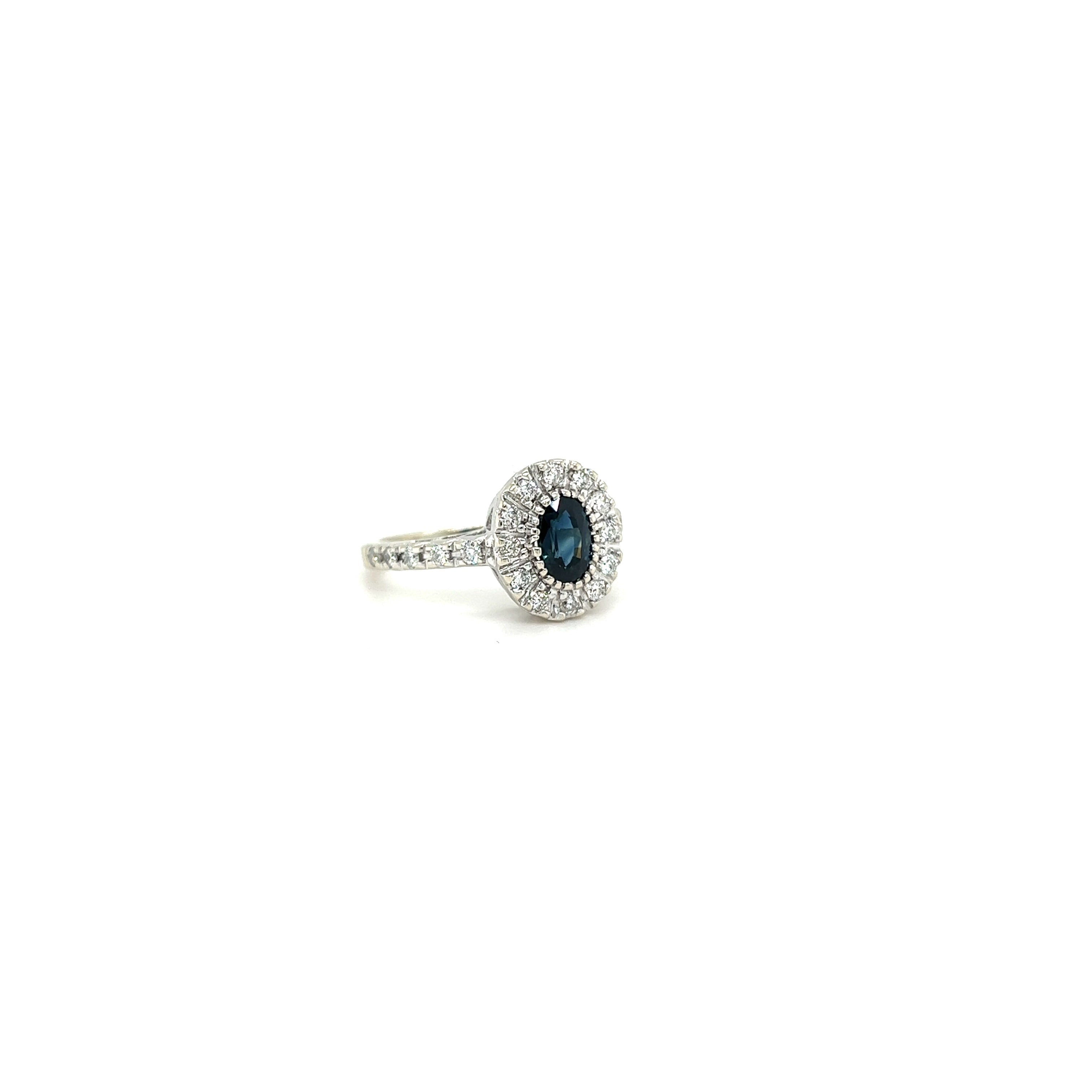 White Gold 14k Diamond and Sapphire Ring | I&I Diamonds in Coconut Creek, FL