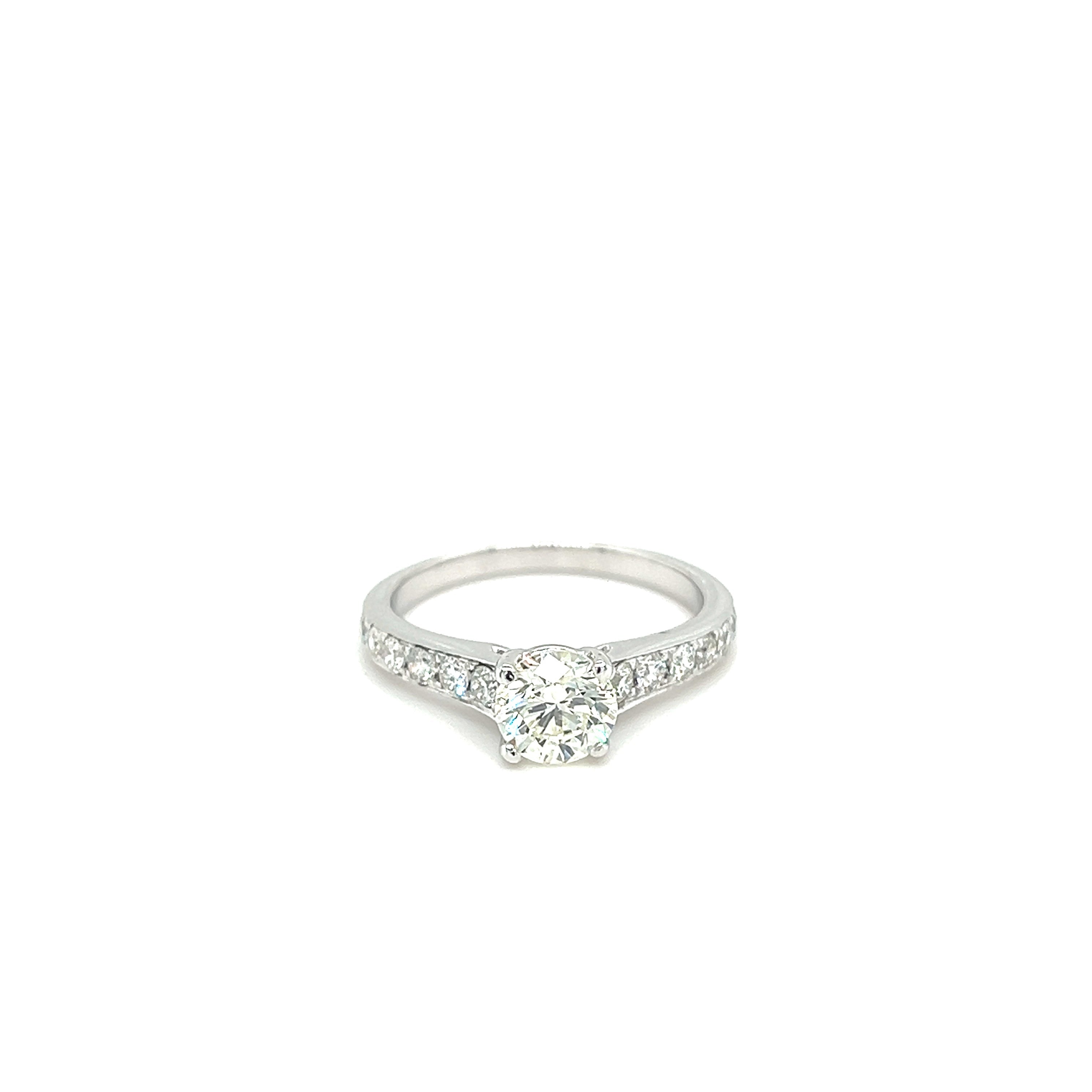 White Gold 14k Round Diamond 1.01 ctw Engagement Ring | I&I Diamonds in Coconut Creek, FL