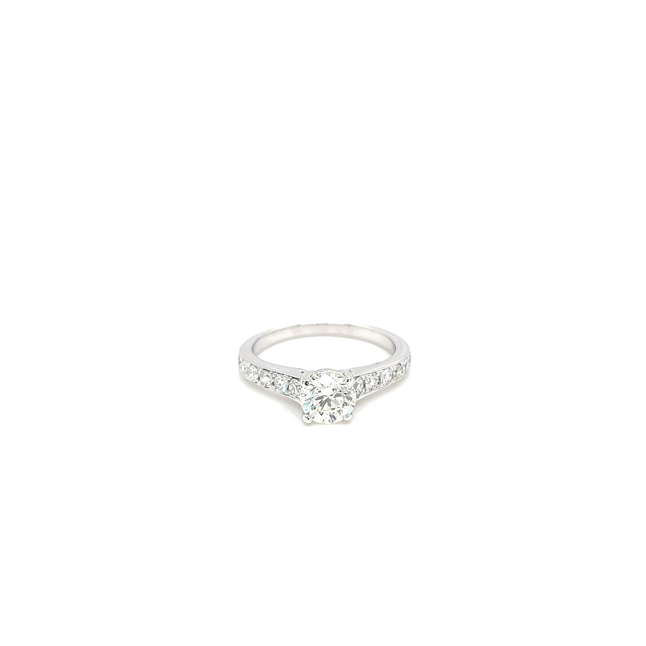 White Gold 14k Round Diamond 1.01 ctw Engagement Ring | I&I Diamonds in Coconut Creek, FL