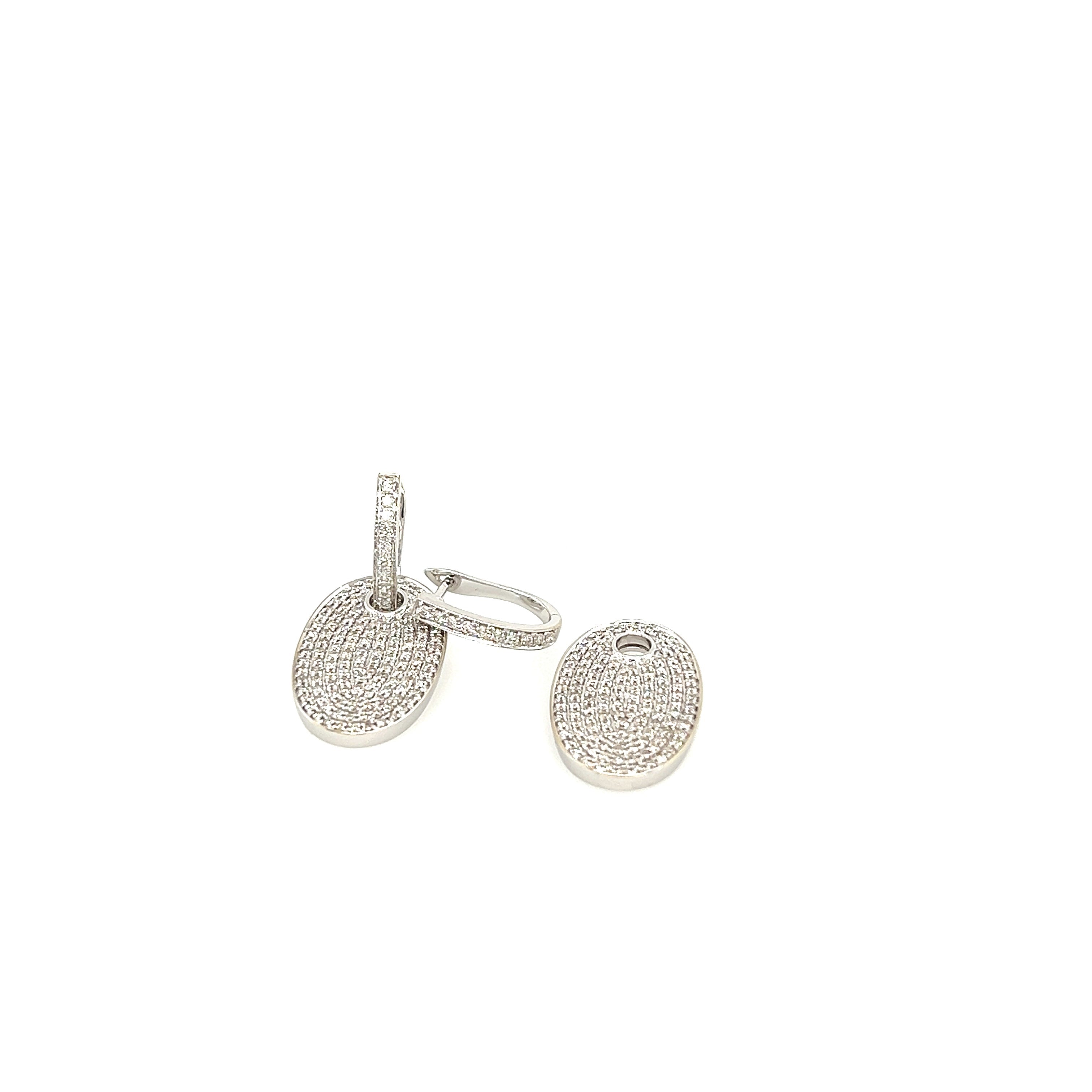 White Gold 18k Diamond Earrings | I&I Diamonds in Coconut Creek, FL