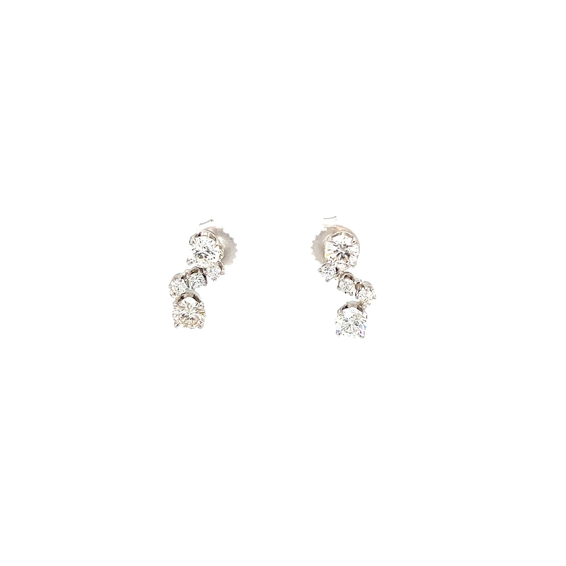 White Gold 14k Diamond Earrings | I&I Diamonds in Coconut Creek, FL