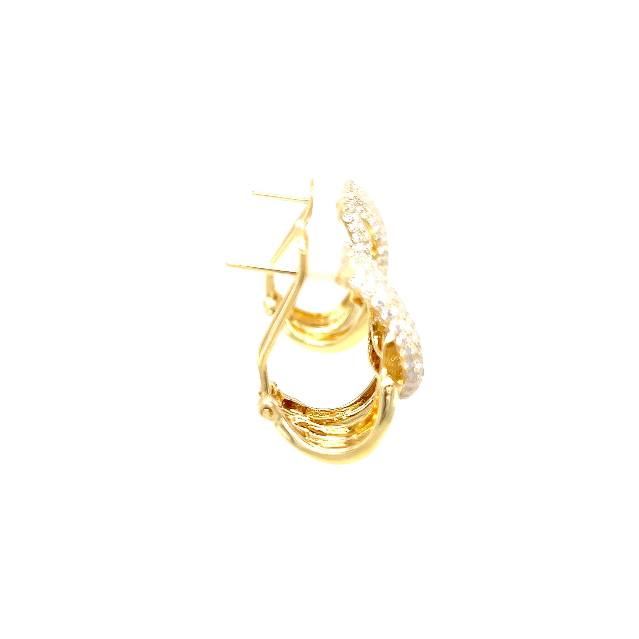 Yellow Gold 14k Diamond Earrings | I&I Diamonds in Coconut Creek, FL