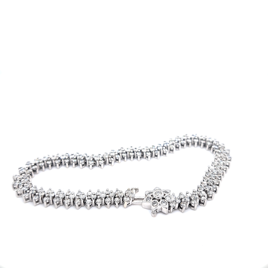 14k White Gold Diamond Tennis Bracelet