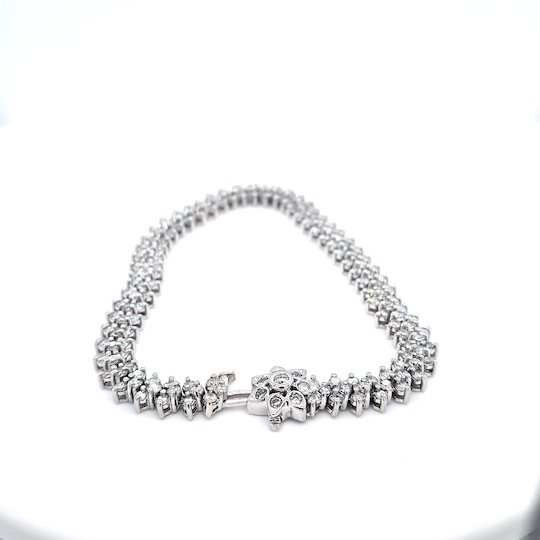 14k White Gold Diamond Tennis Bracelet