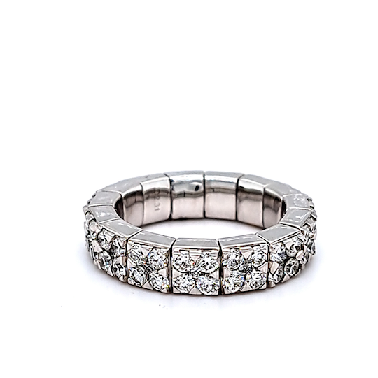 18k White Gold Flexible Diamond Eternity Band