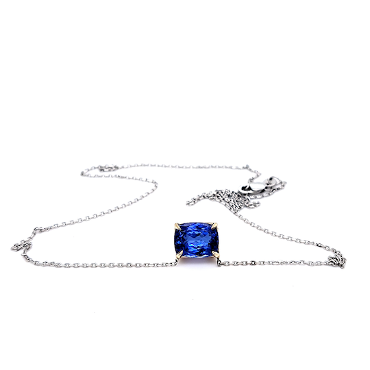 14k White Gold Tanzanite Pendant