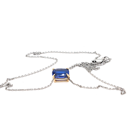 14k White Gold Tanzanite Pendant