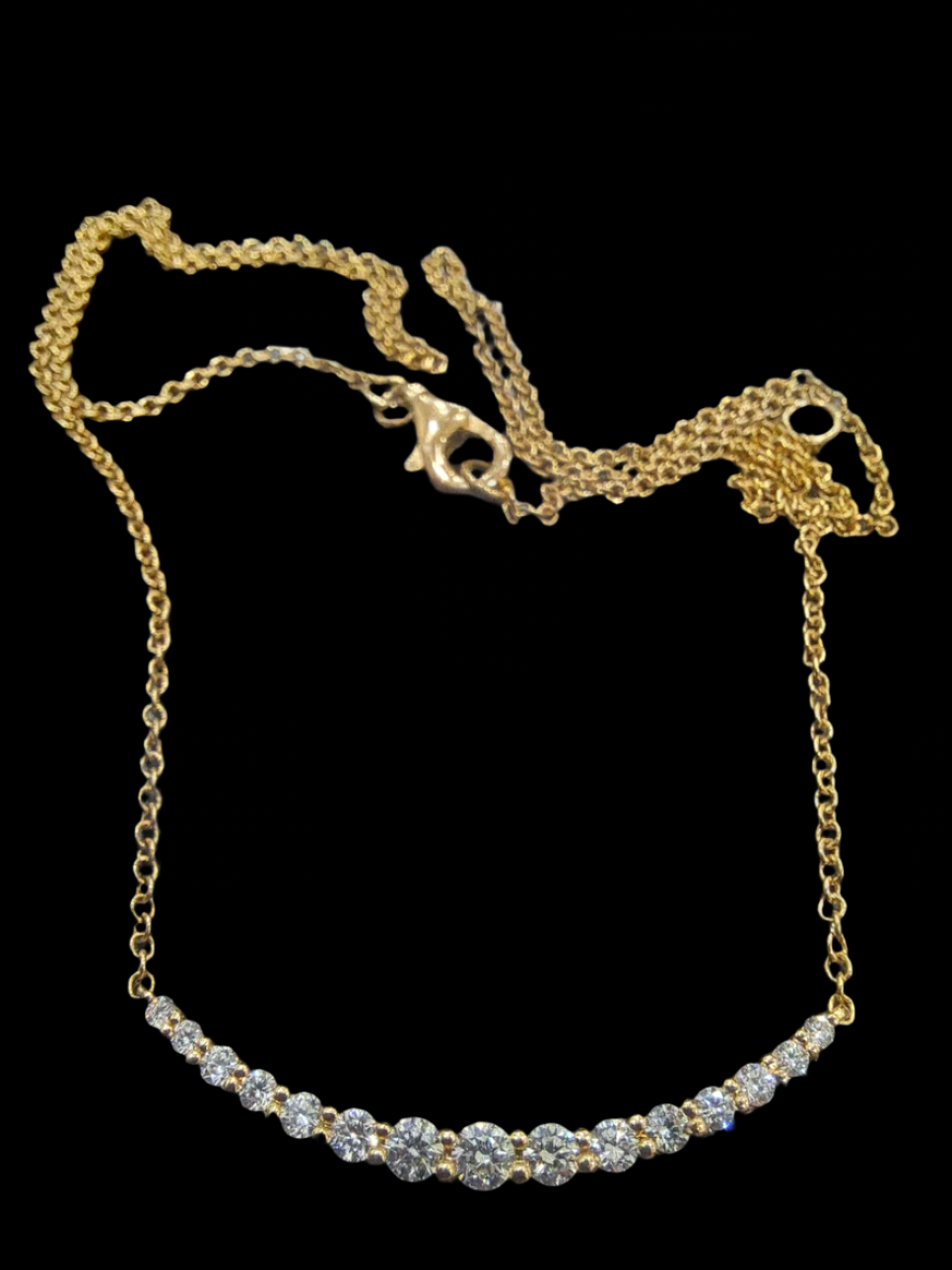 18k Yellow Gold Diamond Pendant on Chain - 0.40ct