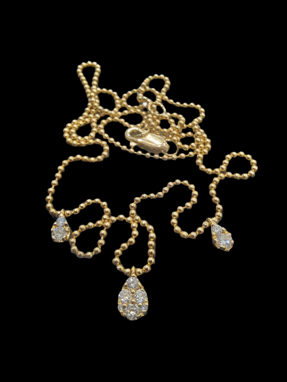 18k Yellow Gold Diamond Necklace - 0.29ct