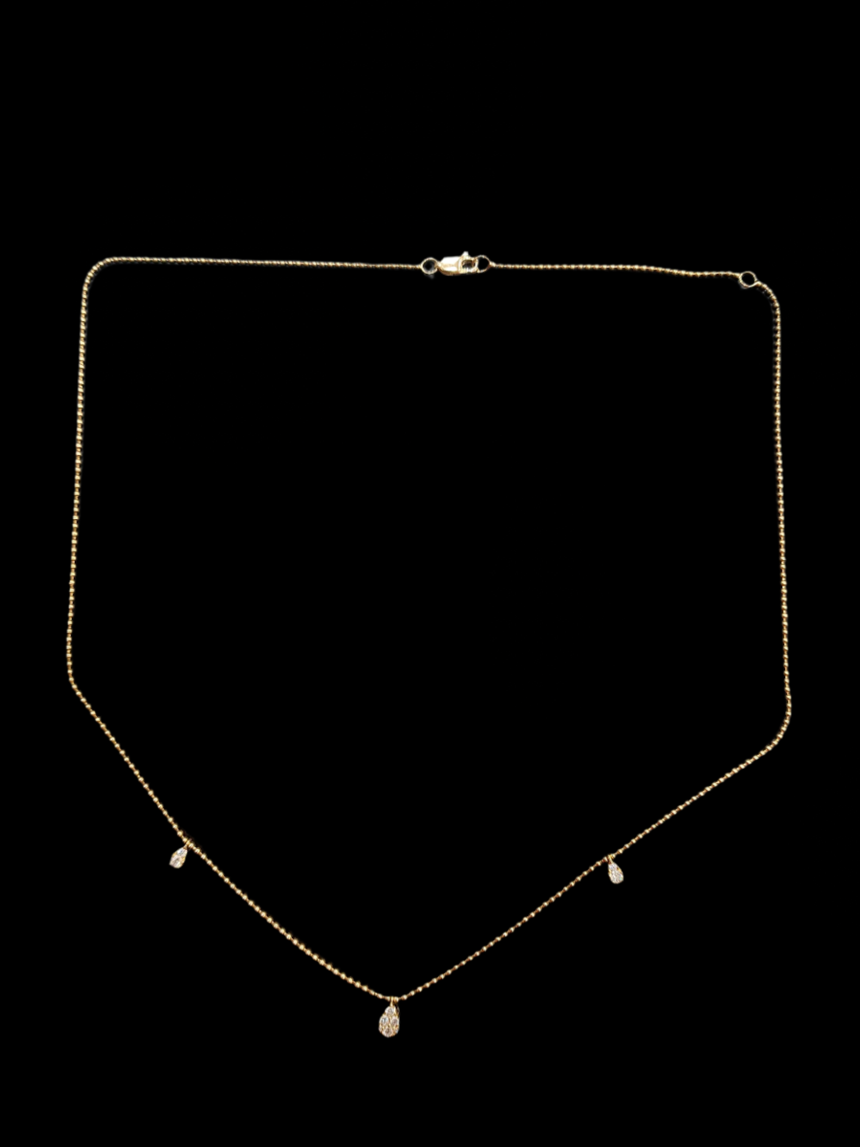 18k Yellow Gold Diamond Necklace - 0.29ct