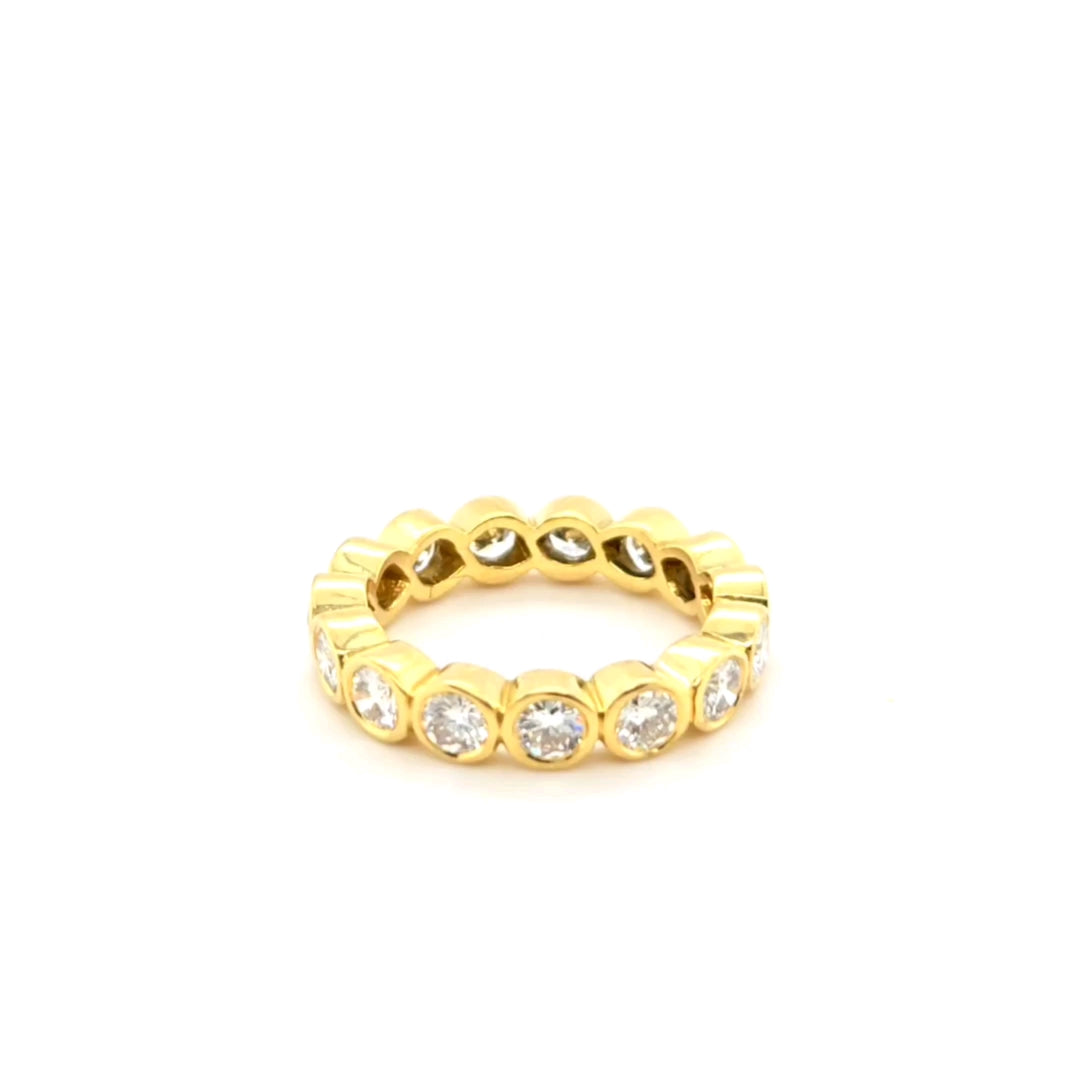 18k Yellow Gold Diamond Eternity Band - 3ct