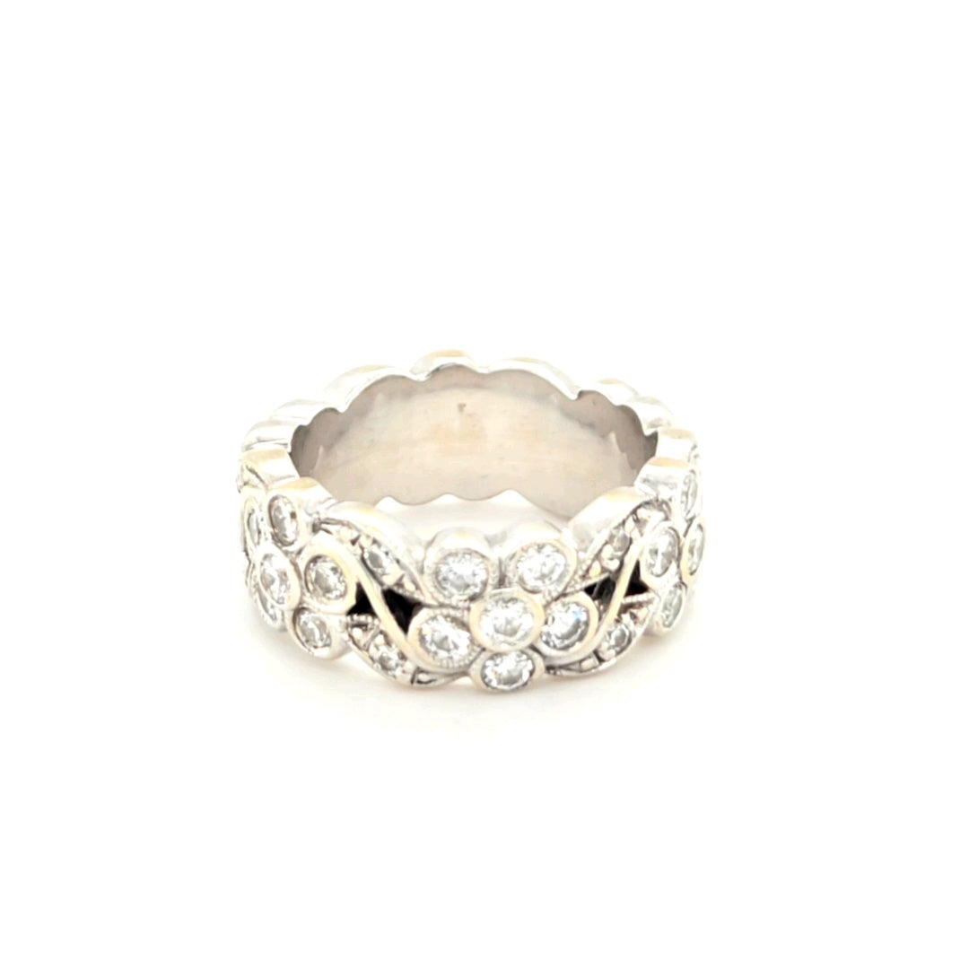 18k White Gold Diamond Ring - 1ct